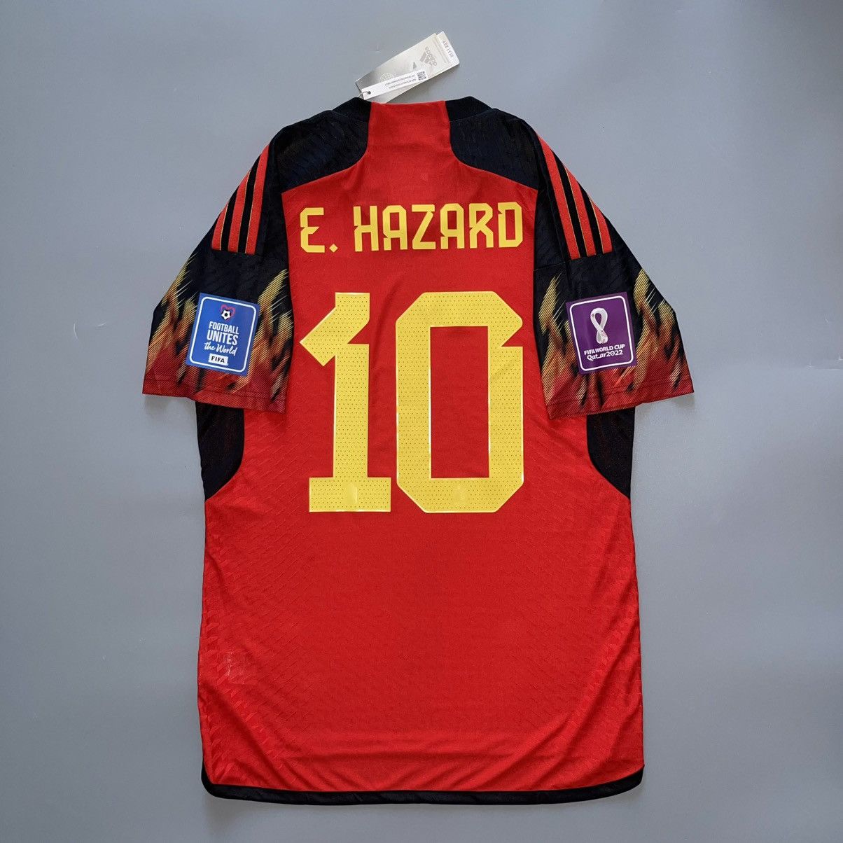 Nike × Vintage NWT BELGIUM ADIDAS 2022 WC FOOTBALL HOME JERSEY #10 HAZARD Size US M / EU 48-50 / 2 - 1 Thumbnail