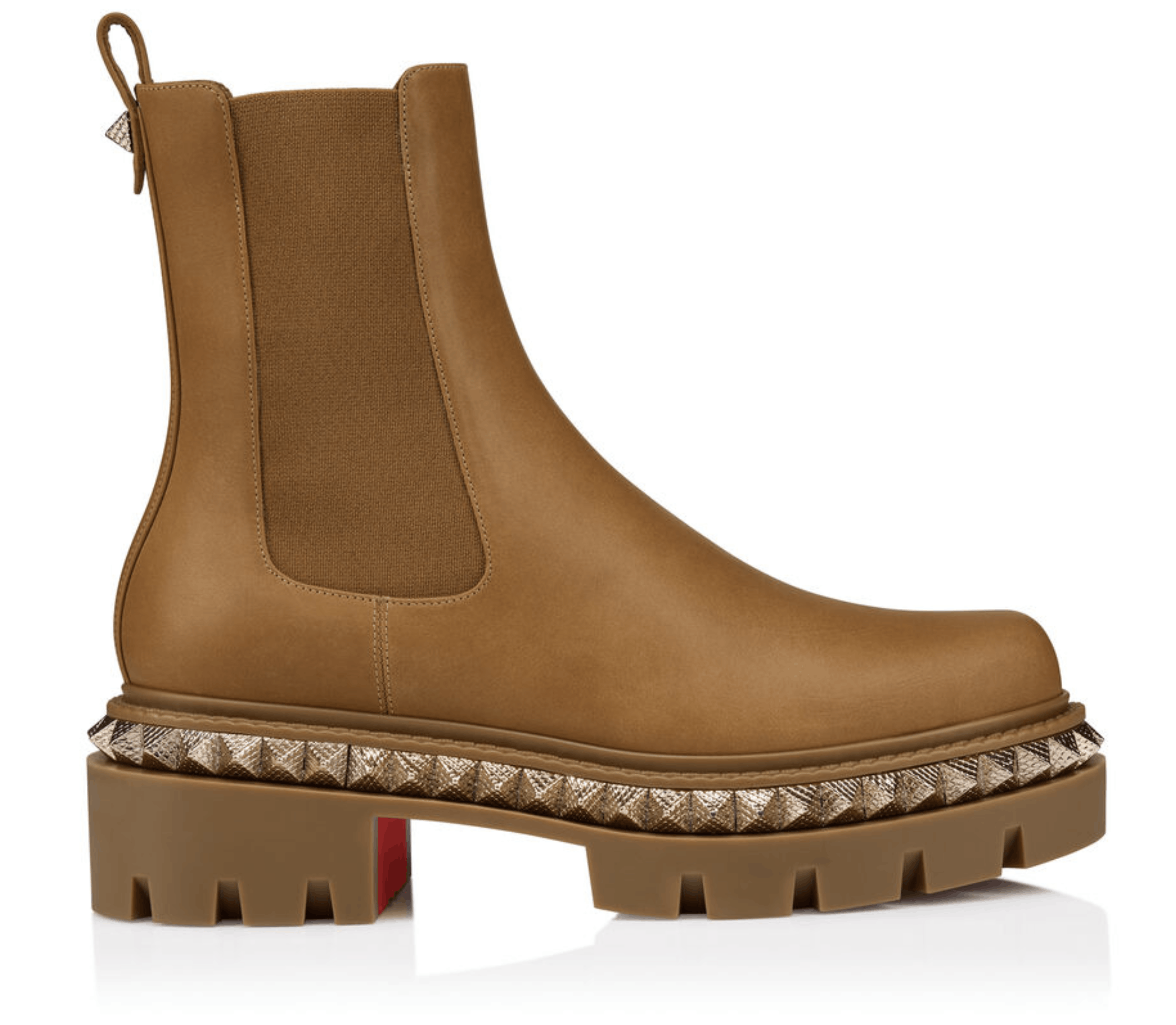 Christian Louboutin St Emilia Pyraclou Flat Terra Brown Chelsea Lug Boot 38 Size US 8 / IT 38 - 6 Thumbnail