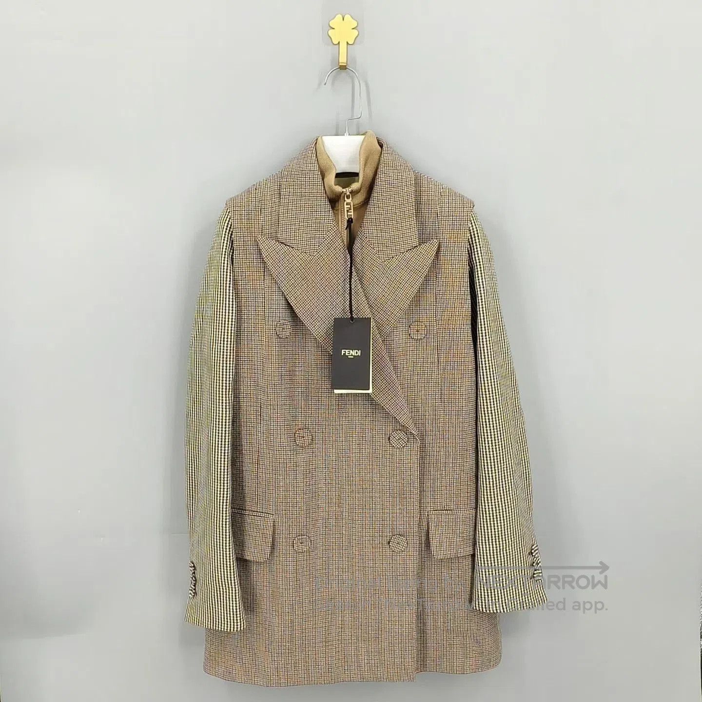 Fendi Fendi Beige Houndstooth Double. Size US M / EU 48-50 / 2 - 1 Thumbnail