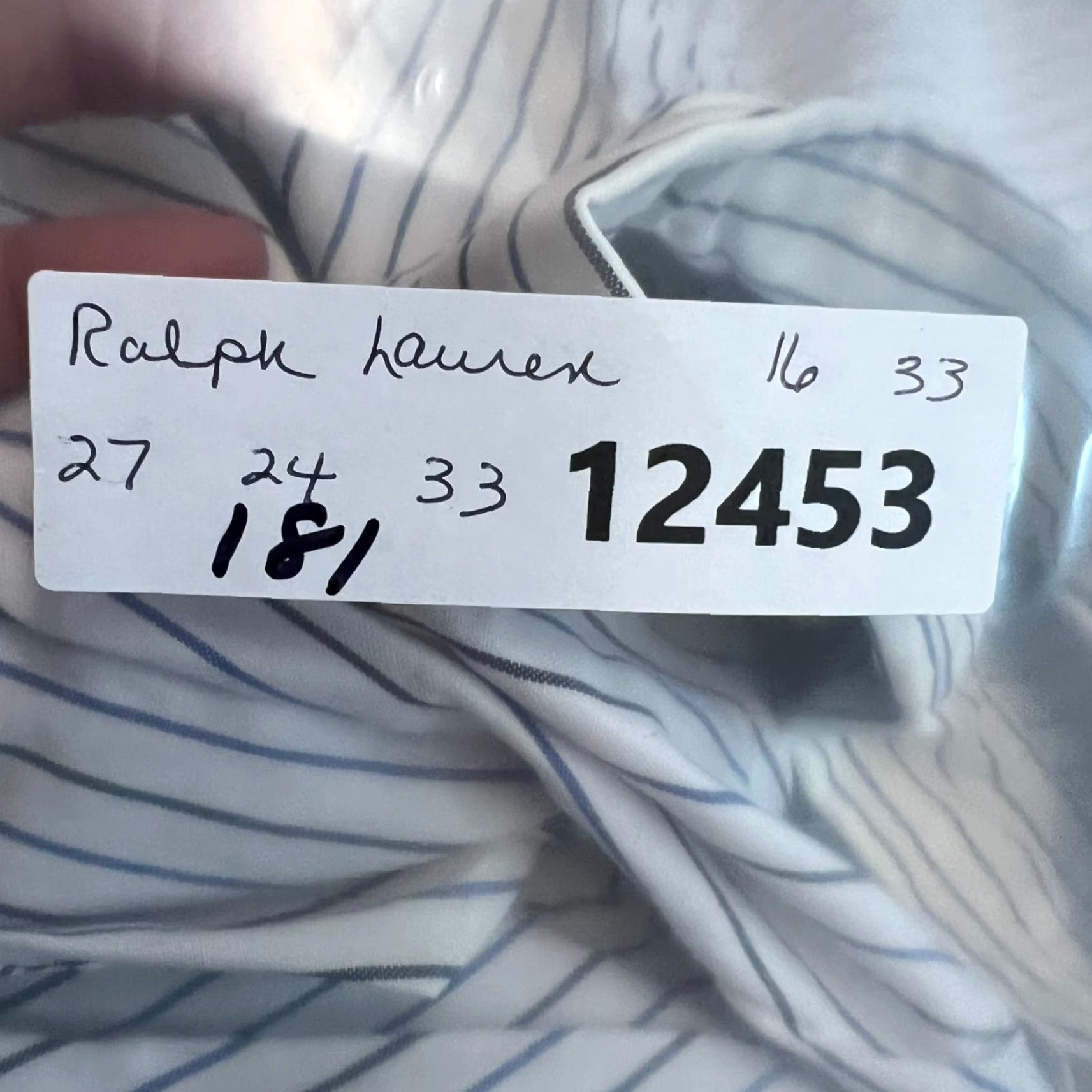 Ralph Lauren Ralph Lauren Shirt Mens Size 16 X33 Striped White/Blue Button-Down Size US L / EU 52-54 / 3 - 7 Thumbnail
