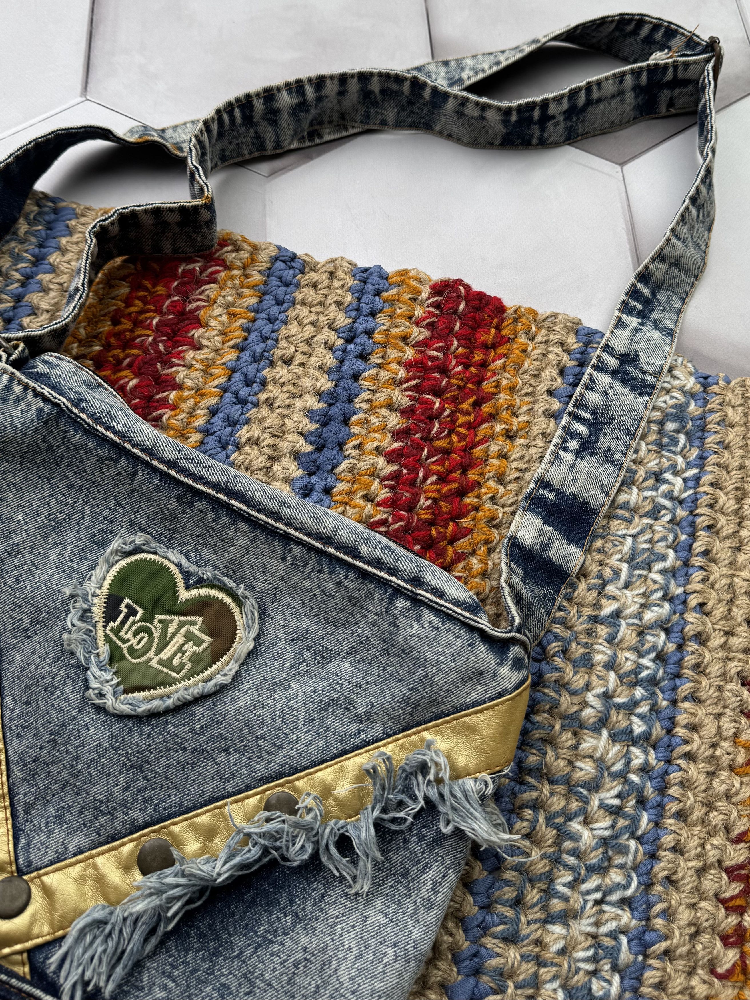 Vintage Vintage Distressed Denim Bag (E4) Size ONE SIZE - 3 Thumbnail