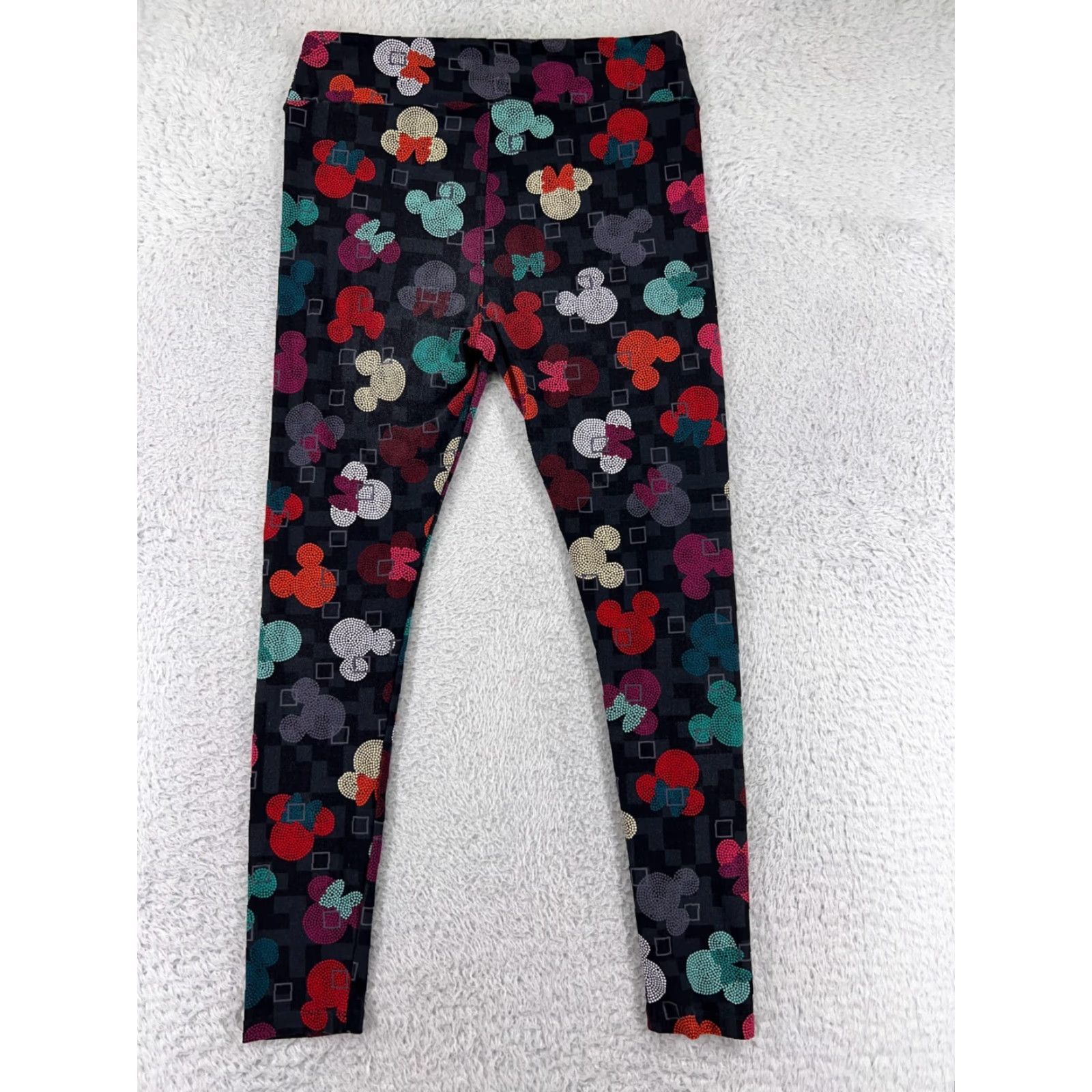Vintage LuLaRoe Disney Leggings Womens Tall & Curvy Mickey Minnie Animal Print All Over Print Print Size 42" / US 20 - 2 Thumbnail