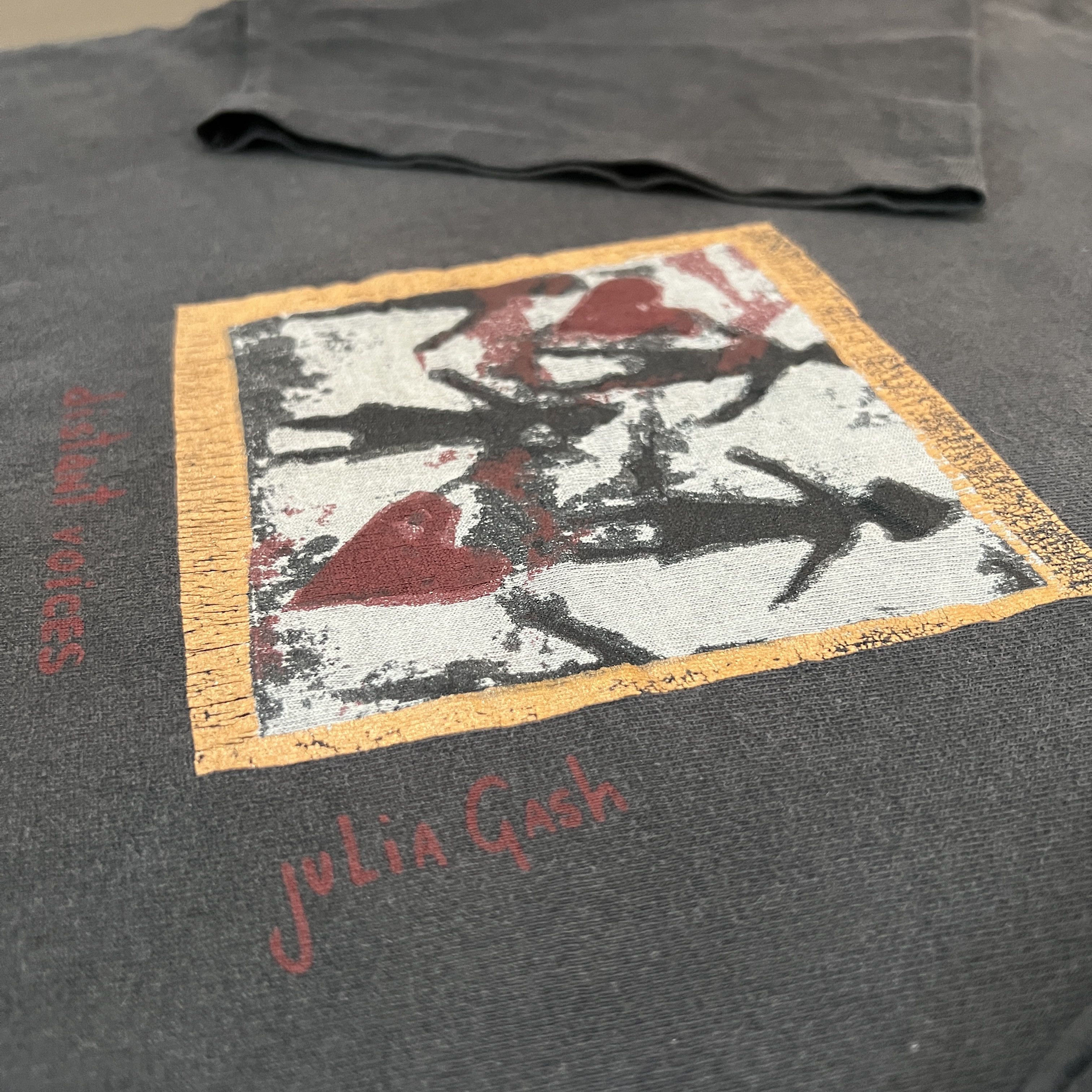 Vintage 90s distant voices artwork Julia Gash Tee XL Faded