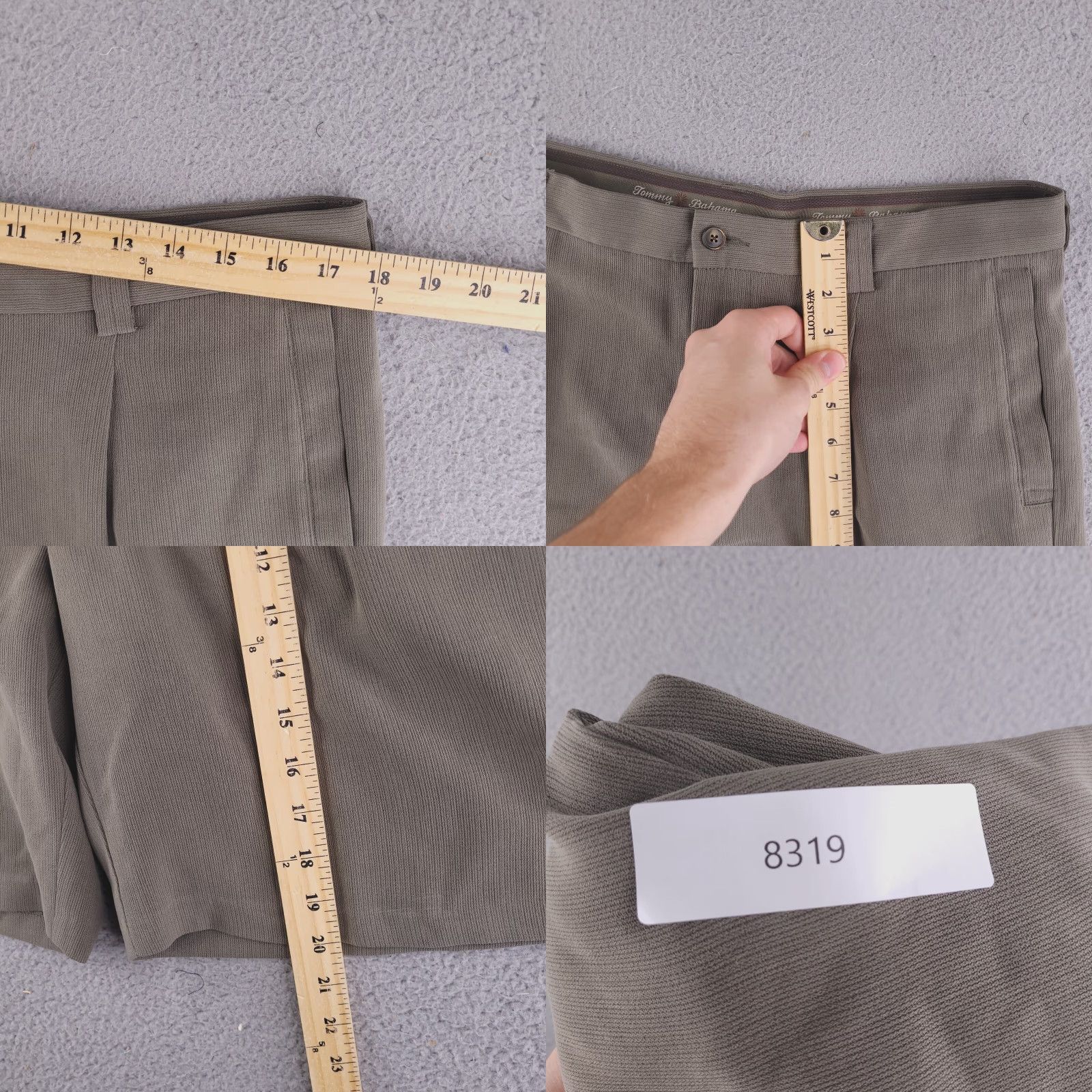Tommy Bahama Tommy Bahama Shorts Mens 35 Brown Silk Pleated Chino Summer Size US 35 - 8 Thumbnail
