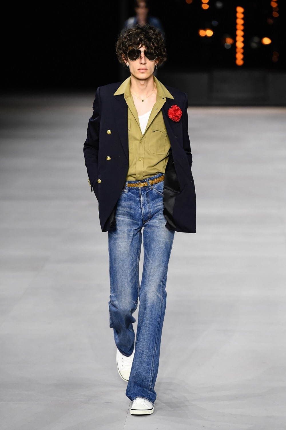 CELINE 20SS BY HEDI SLIMANE NAVY BLAZER