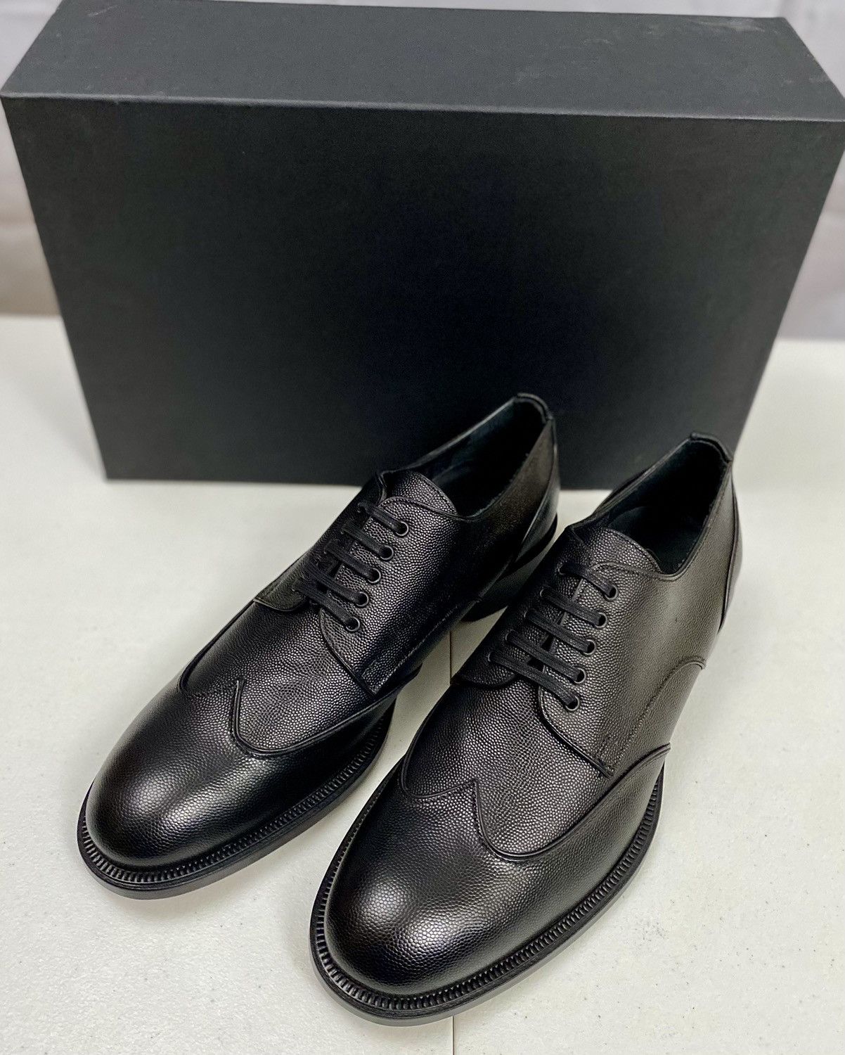 Dsquared2 Dsquared2 🇮🇹 Black Textured Gloss Leather Wingtip Derby 9 NEW Size US 9 / EU 42 - 17 Thumbnail