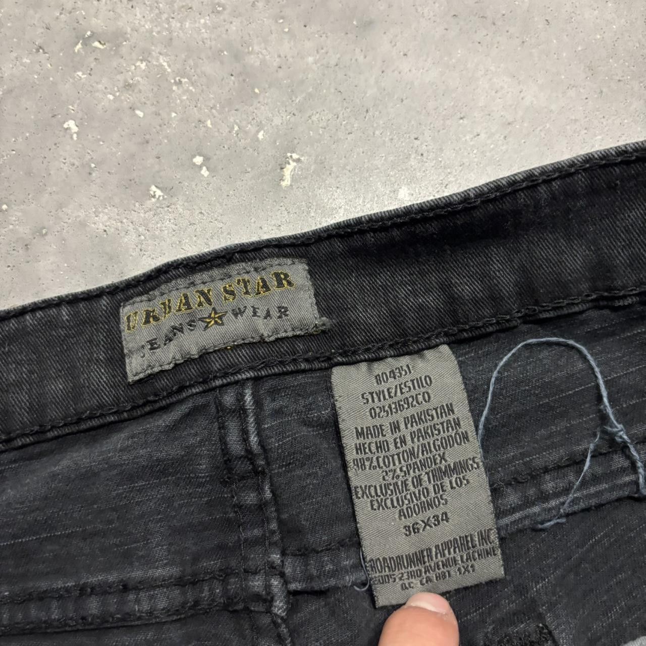 Japanese Brand × Vintage Crazy Vintage Y2K/2000s Grunge Black Skater Denim Jeans! Size US 34 / EU 50 - 8 Thumbnail