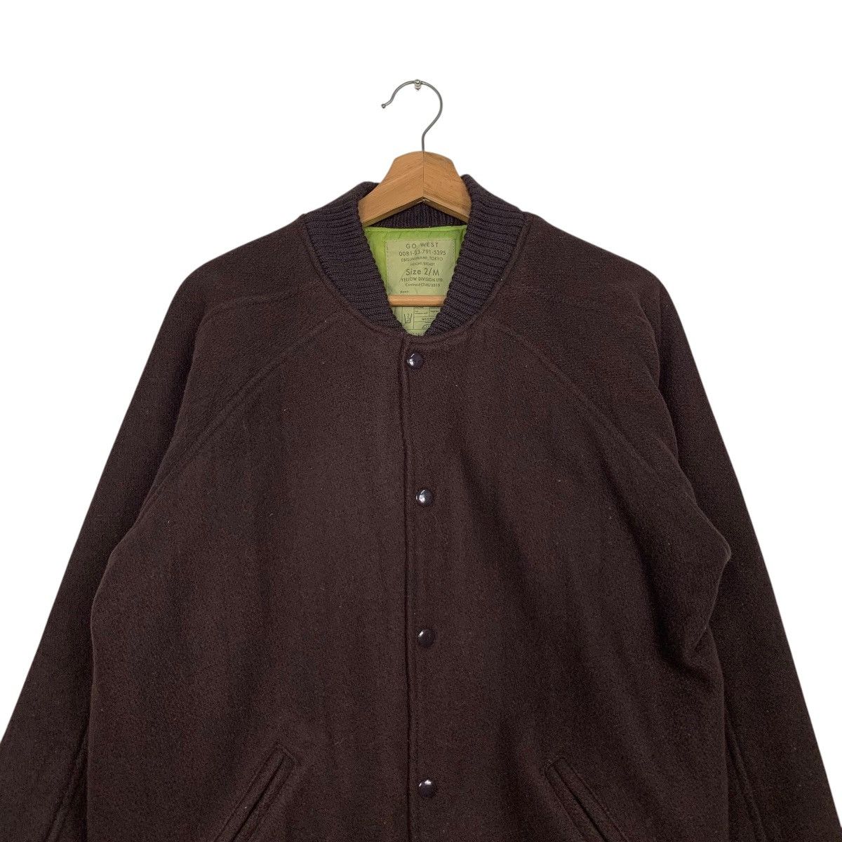 Vintage Vintage 90s GO WEST Yellow Division Award Jacket #2703-C121 Size US M / EU 48-50 / 2 - 2 Thumbnail
