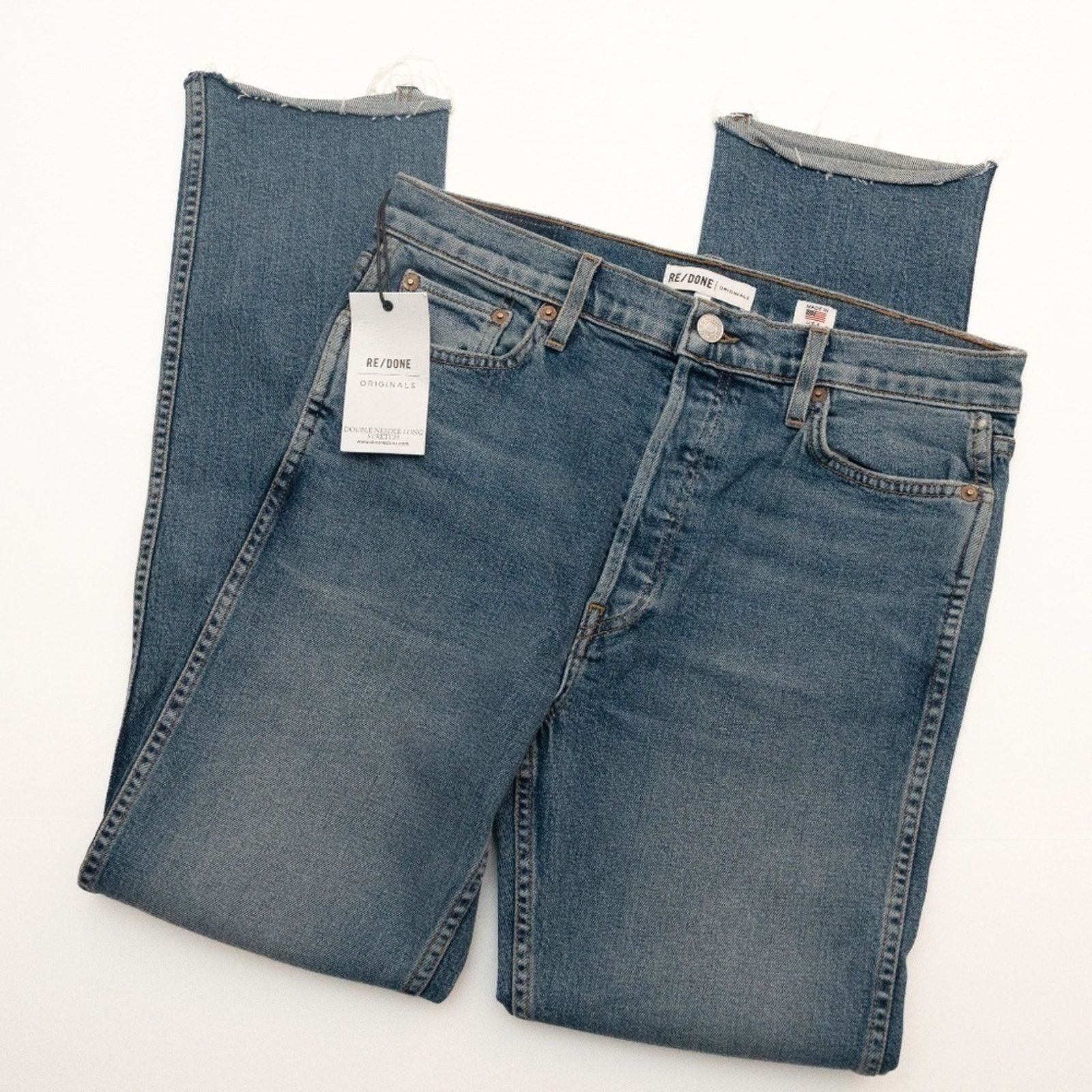 RE/DONE RE/Done. Double Needle Long Stretch Jeans In Blue. Size 30" / US 8 / IT 44 - 4 Thumbnail