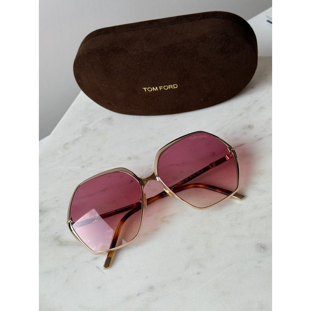 Tom Ford NEW Tom Ford TF0912 Fonda Gold Metal Sunglasses $535 Size ONE SIZE - 2 Thumbnail