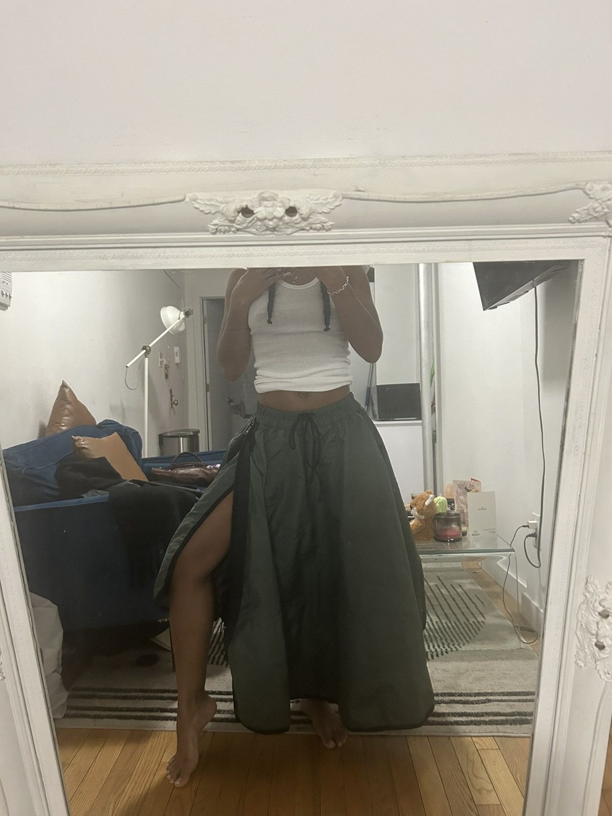 HUTCH Dawn Color Block Wrap Skirt