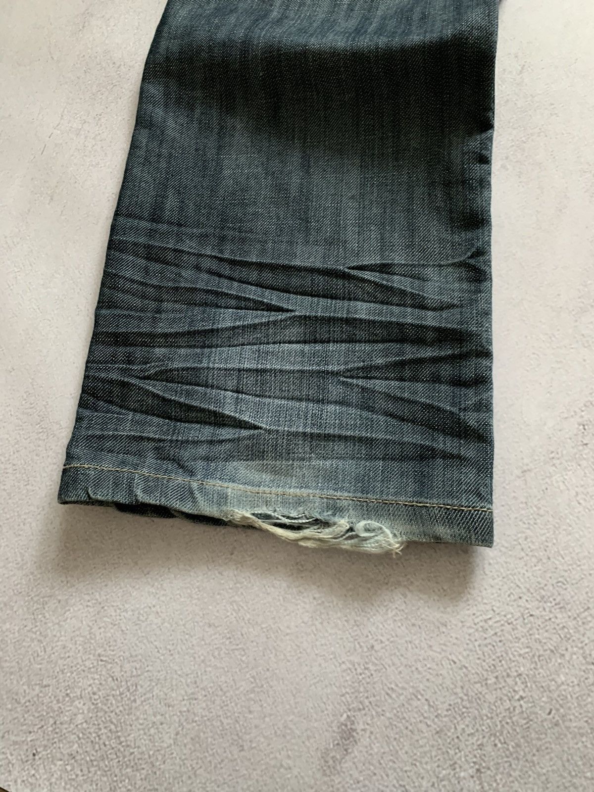 Japanese Brand 883 Police Jeans Dirty Baggy Denim Pants Distressed Crazy Size US 32 / EU 48 - 11 Thumbnail