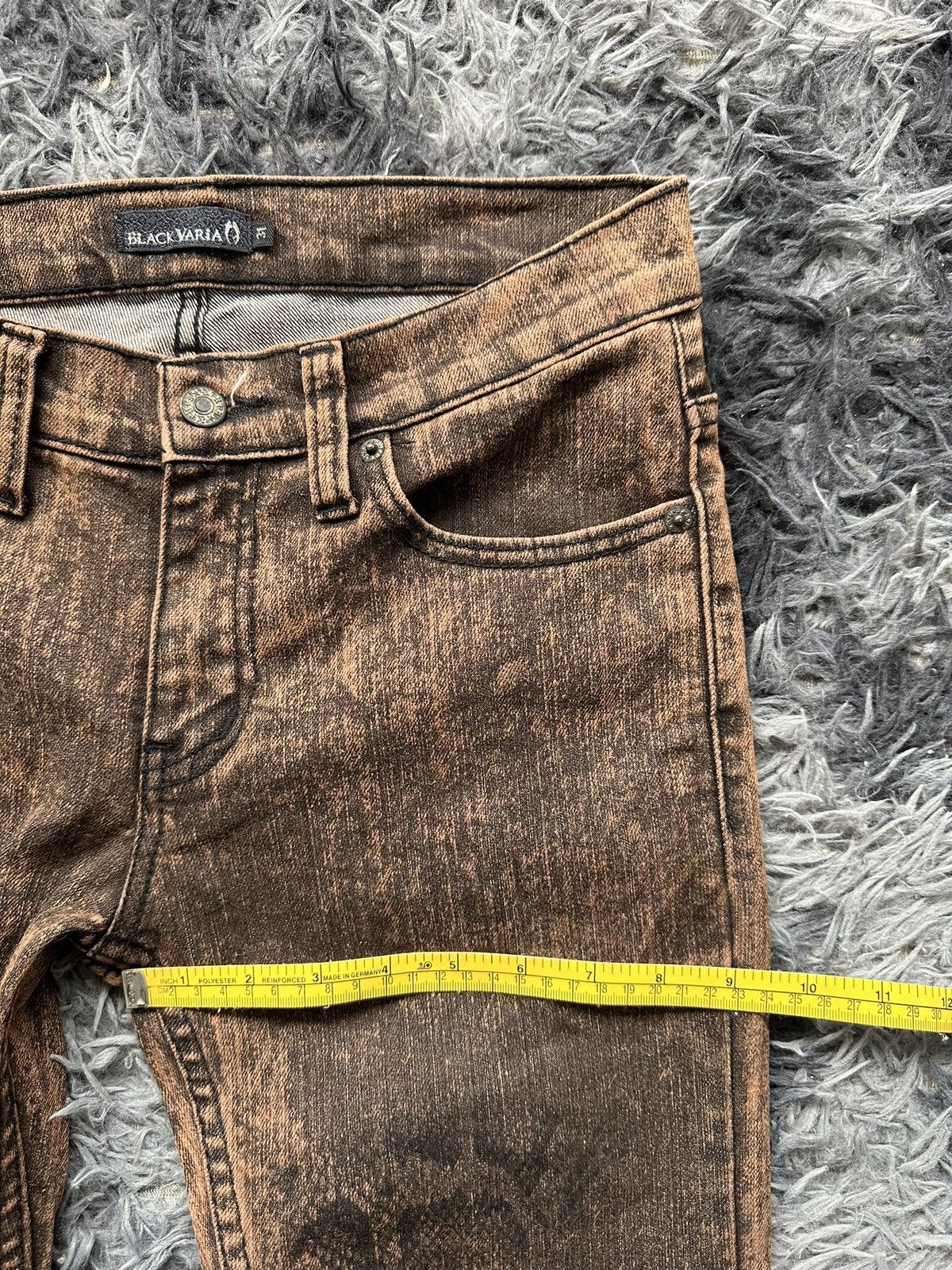 If Six Was Nine Y2k Black Varia mudmax snakeskin goth denim Size US 30 / EU 46 - 20 Thumbnail