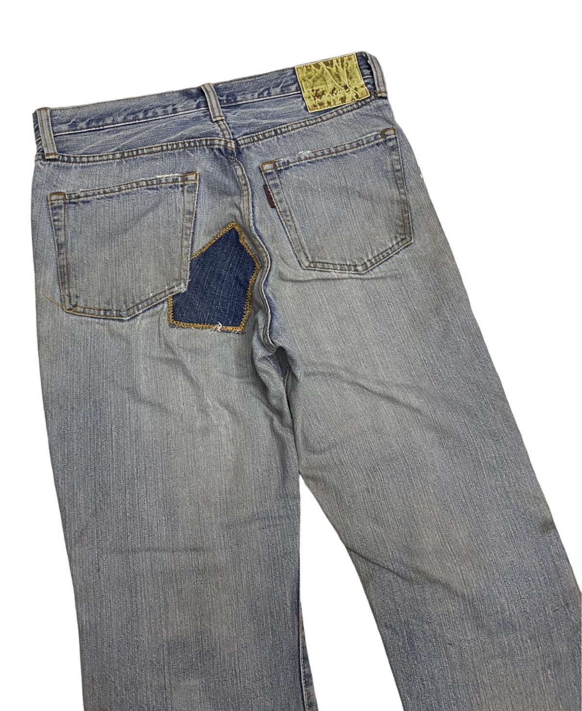 If Six Was Nine 🔥VINTAGE PATCHWORK DISTRESSED DENIM JEANS JOHN BULL KAPITAL Size US 30 / EU 46 - 6 Thumbnail