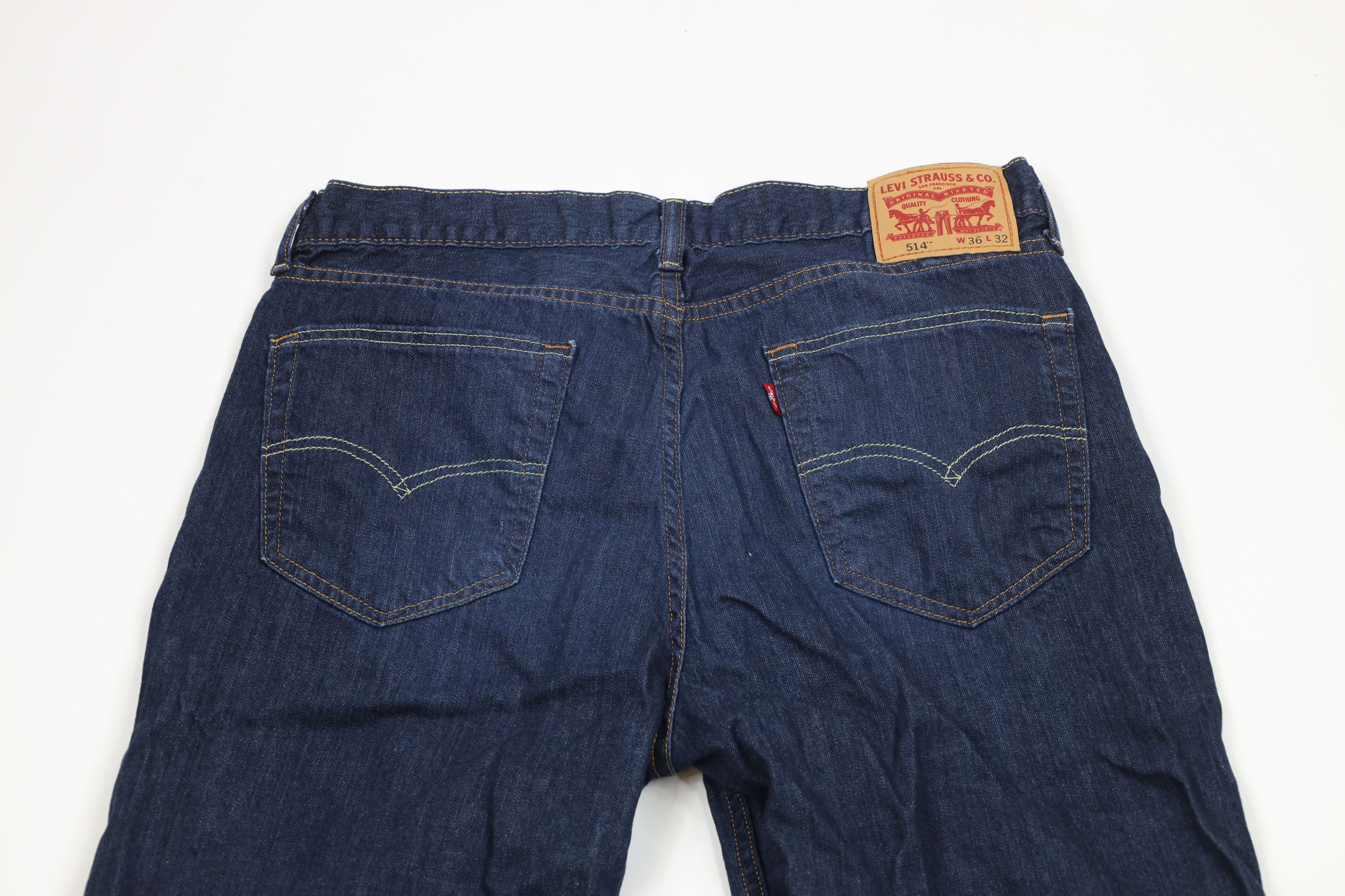 Levi's × Vintage Vintage Y2K Levis 514 Straight Leg Denim Jeans Indigo Blue Size US 36 / EU 52 - 10 Thumbnail