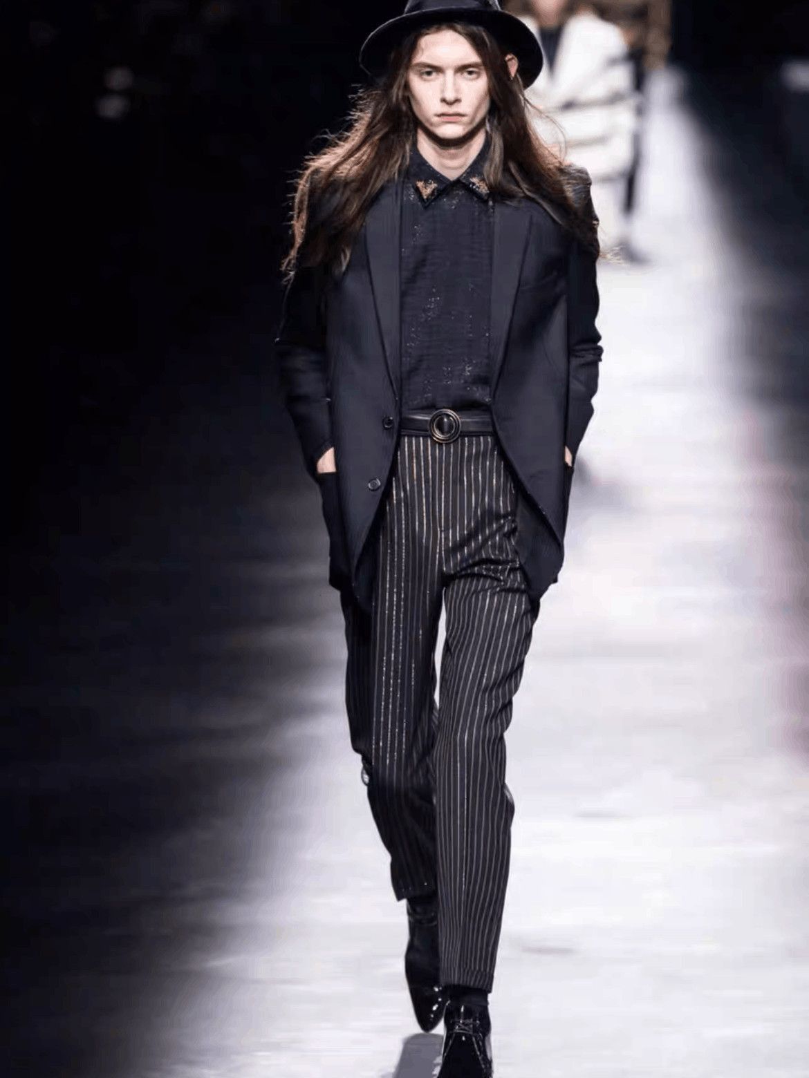 Saint Laurent Paris Sz 39 Saint Laurent Paris 19AW Runway Jewlery Neck Shirt-25 Size US M / EU 48-50 / 2 - 5 Thumbnail