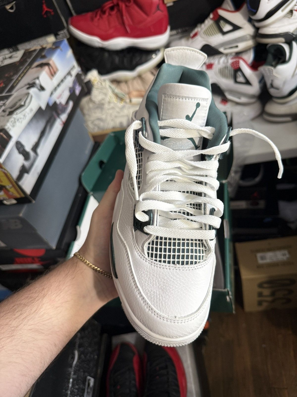Jordan Brand Jordan retro 4 oxidized green sz 7m Size US 7 / EU 40 - 2 Thumbnail
