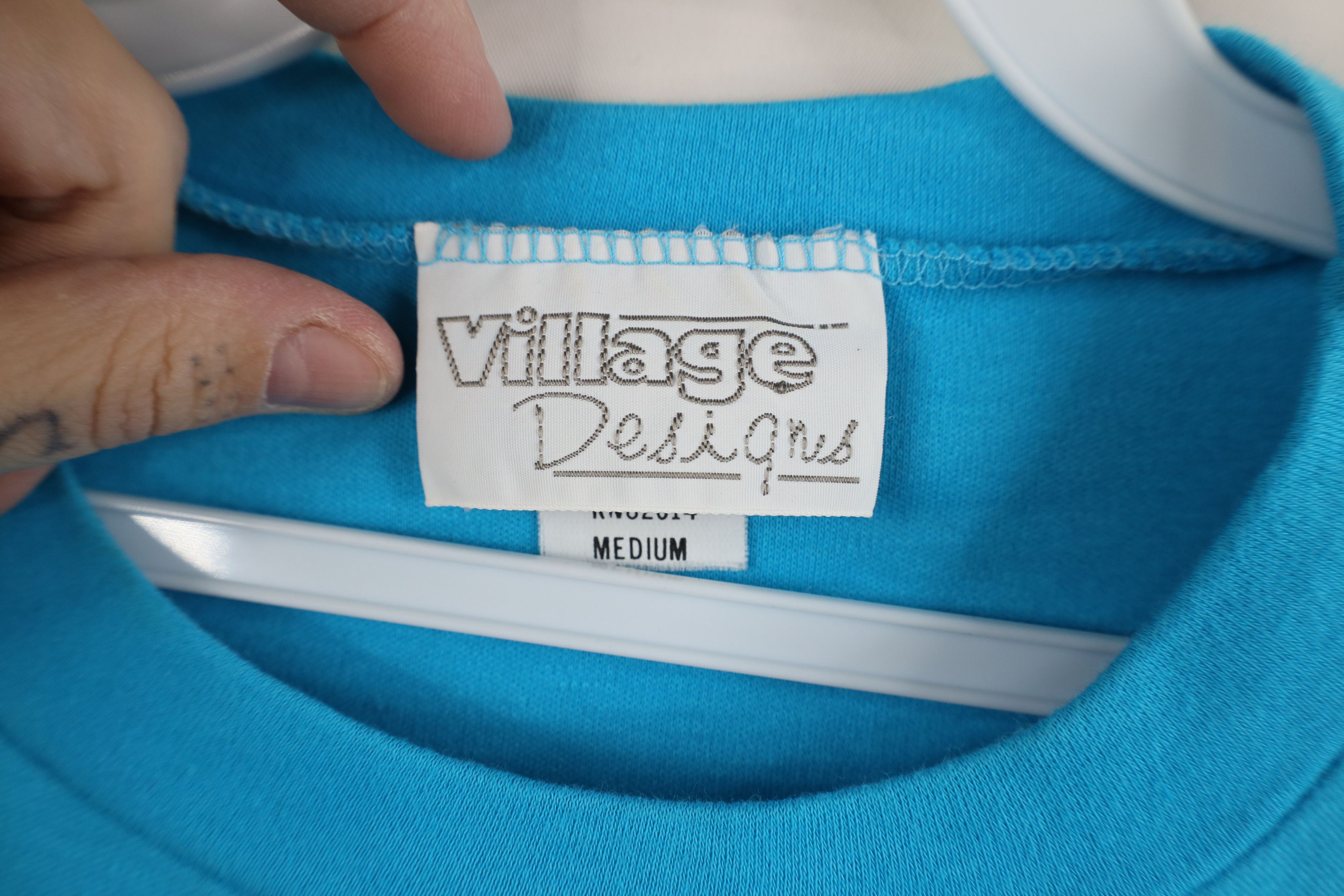 Vintage Vintage 90s Streetwear Cotton Short Sleeve T-Shirt Blue USA Size M / US 6-8 / IT 42-44 - 4 Thumbnail