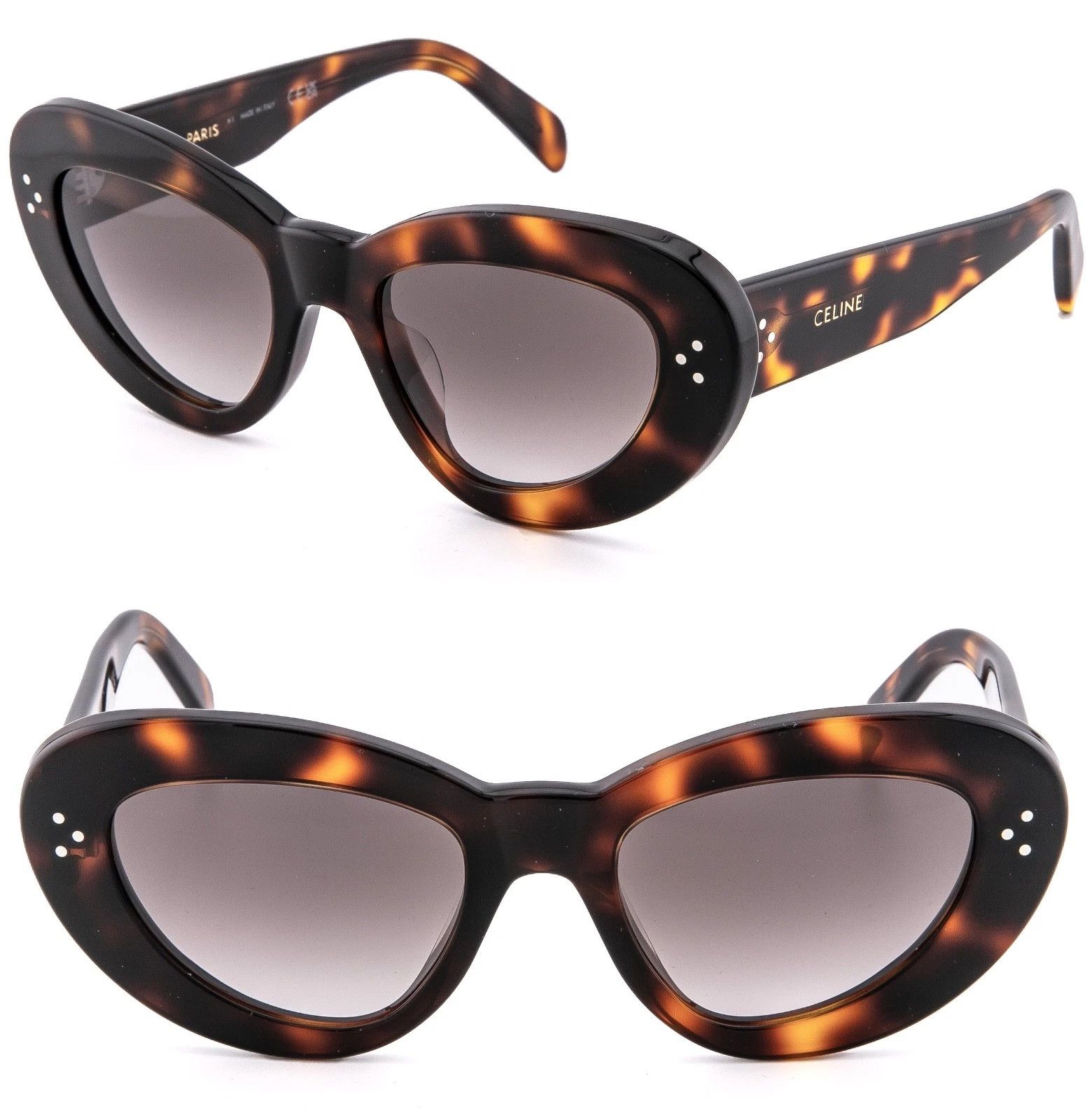 Celine CELINE 40320 CL40320U BOLD 3 Dots Brown Havana Sunglass 52F Size ONE SIZE - 1 Thumbnail