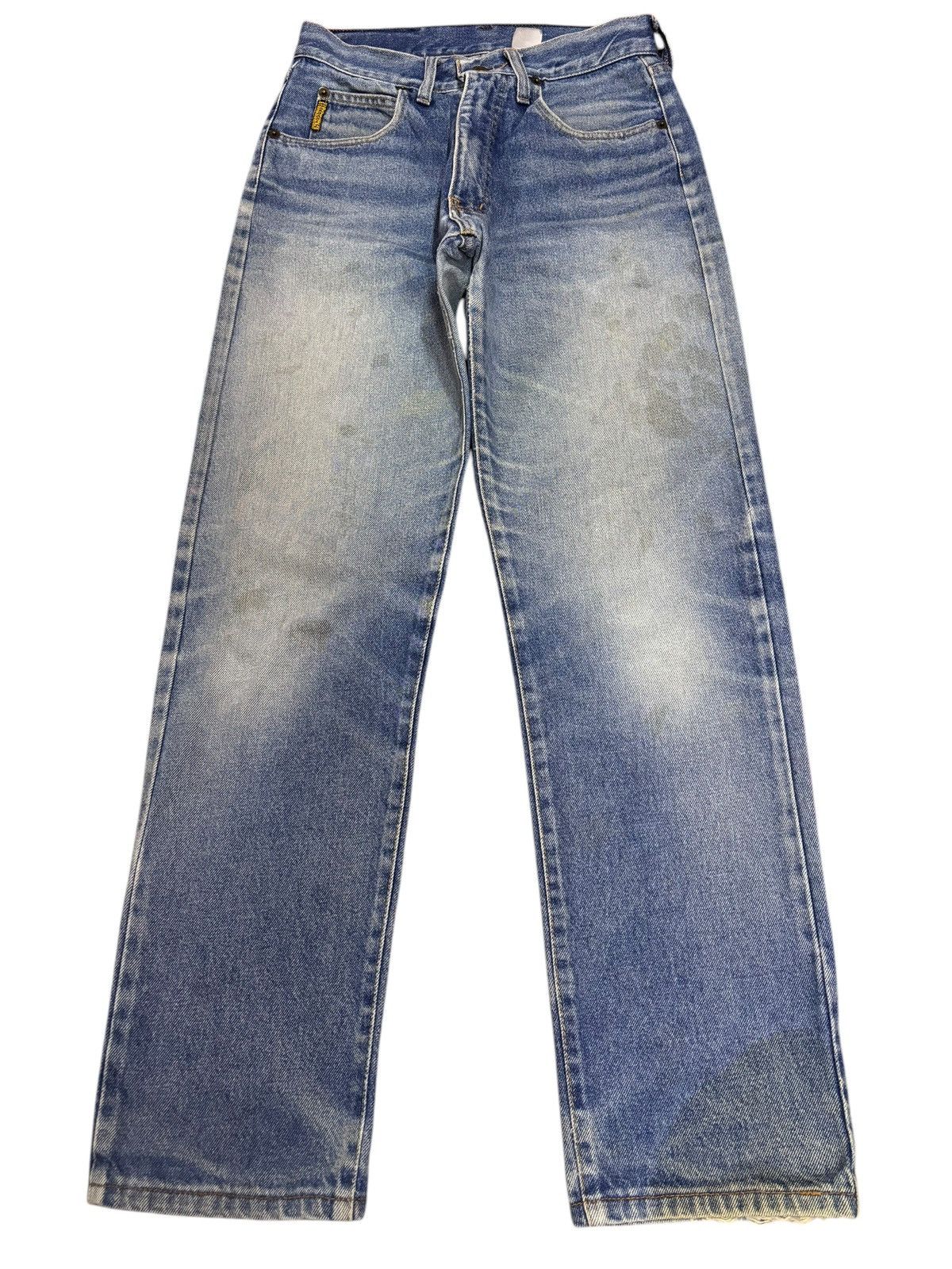 Armani × Giorgio Armani Vtg 90s Armani Faded Bleached Dirty Washed Jeans Size US 28 / EU 44 - 1 Thumbnail