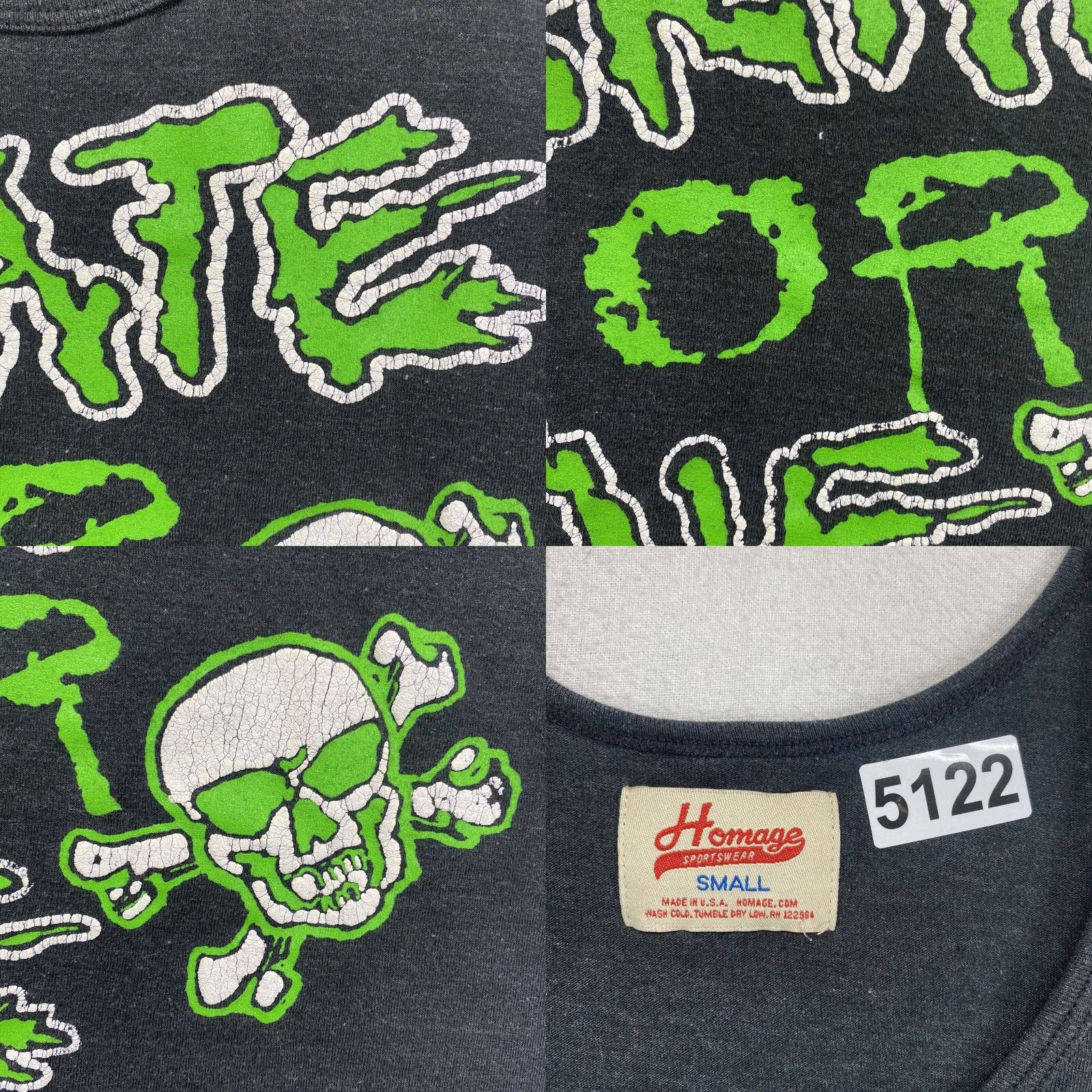 Vintage Homage Skate Or Die Graphic Muscle Shirt Tank Top XS Black 90s Skater Unisex Size US XS / EU 42 / 0 - 8 Thumbnail