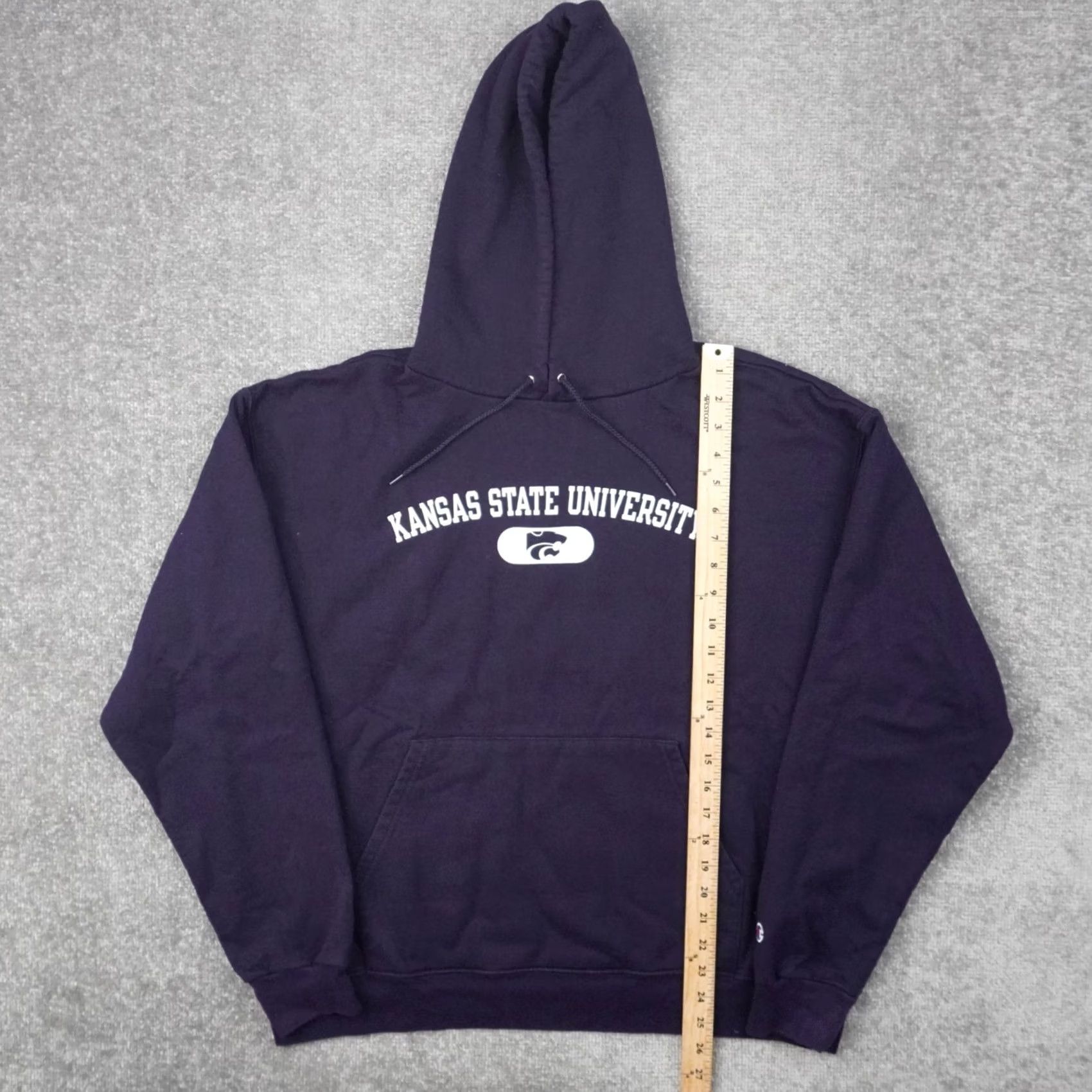 Champion Champion Kansas State University Hoodie Mens Large Purple Long Sleeve Size US L / EU 52-54 / 3 - 3 Thumbnail