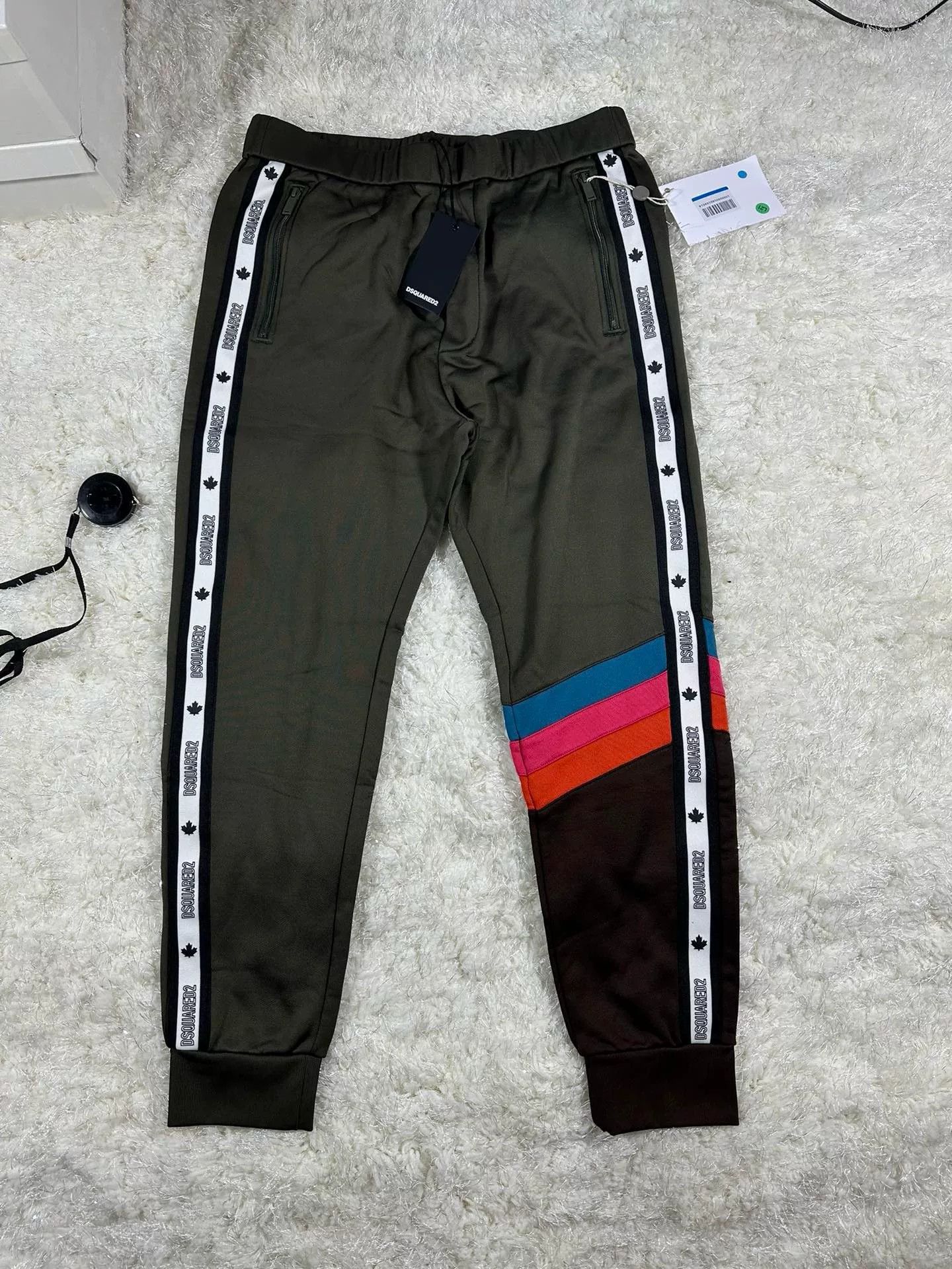 dsquared2 military green casual sweatpants