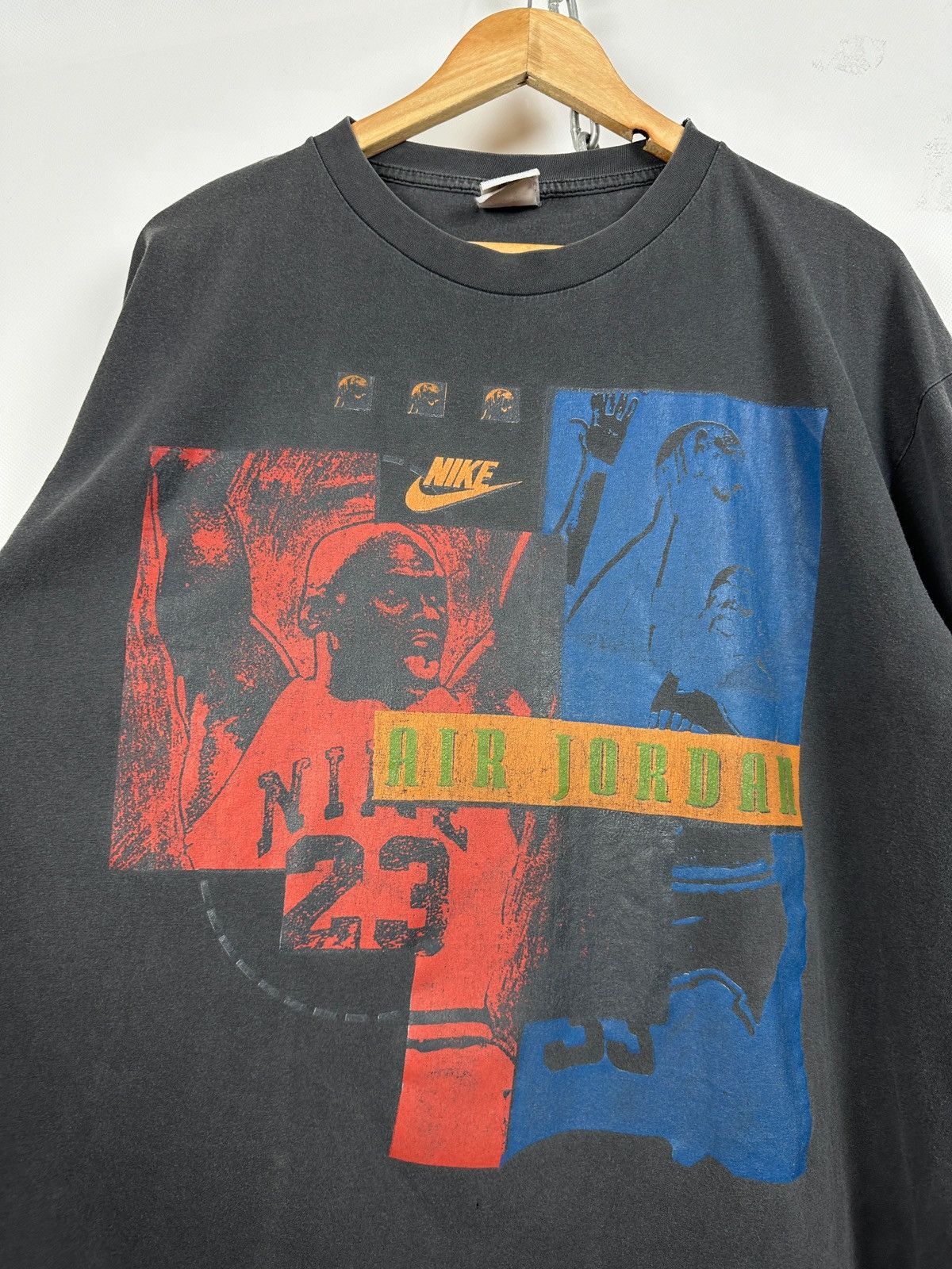 トップス 80's vintage nike air jordan 80s Vintage Nike Air Jordan Single Stitch Big Logo T-Shirt