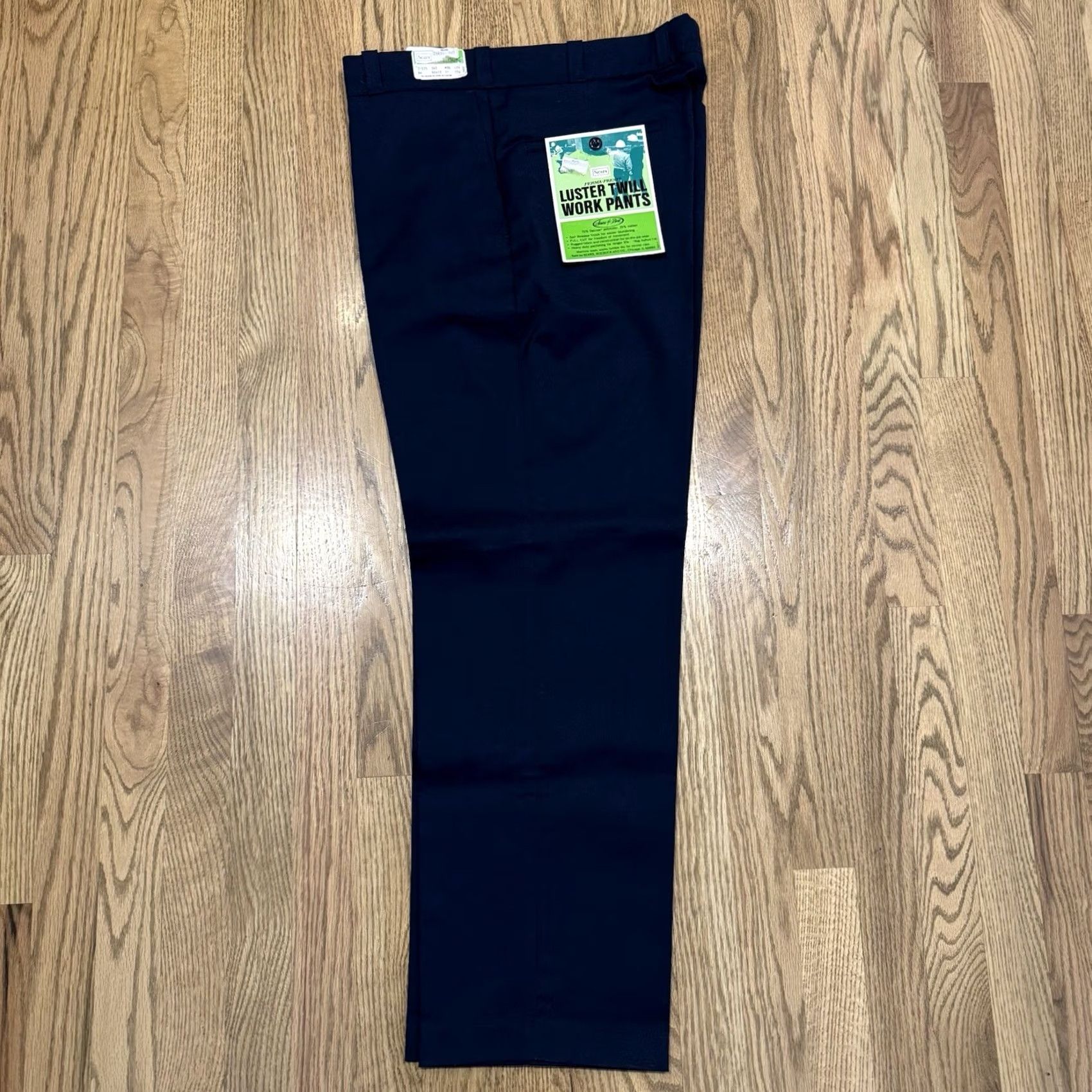 Sears VINTAGE Sears Luster Twill Work Pants Navy 36x29 Mens Regular Chino 60s 70s Retro USA NOS Talon Prest Perma Size US 36 / EU 52 - 4 Thumbnail