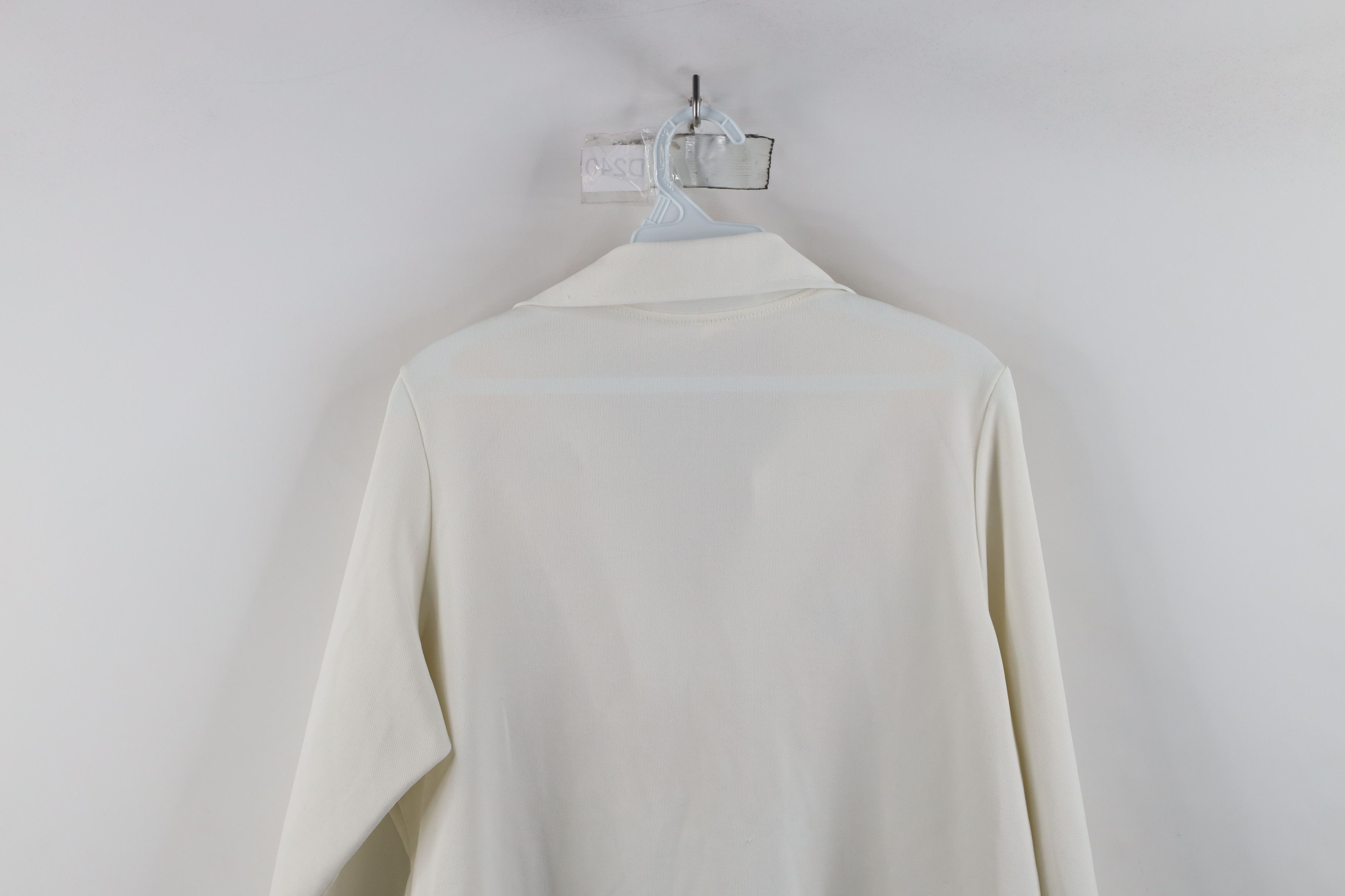 Vintage Vintage 70s Mid Century Modern MCM Knit Collared Shirt Size L / US 10 / IT 46 - 13 Thumbnail