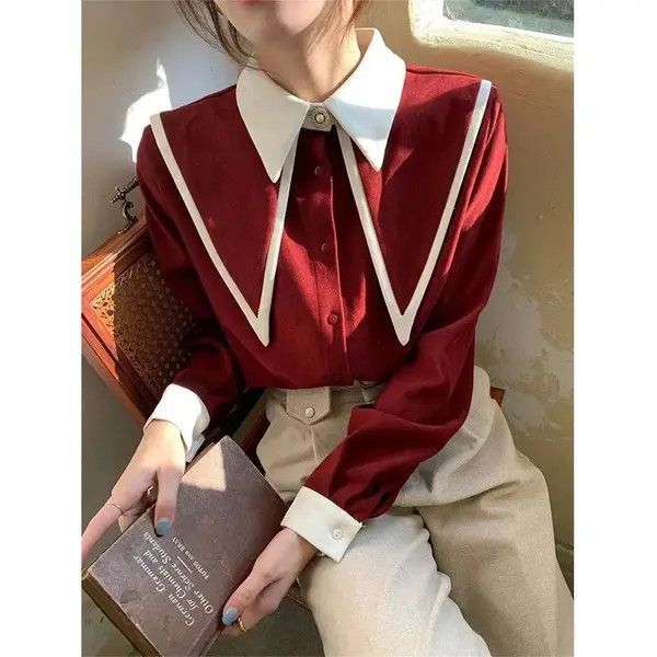 Other Vintage Elegant Shirts Women Chiffon Patchwork Size L / US 10 / IT 46 - 2 Thumbnail