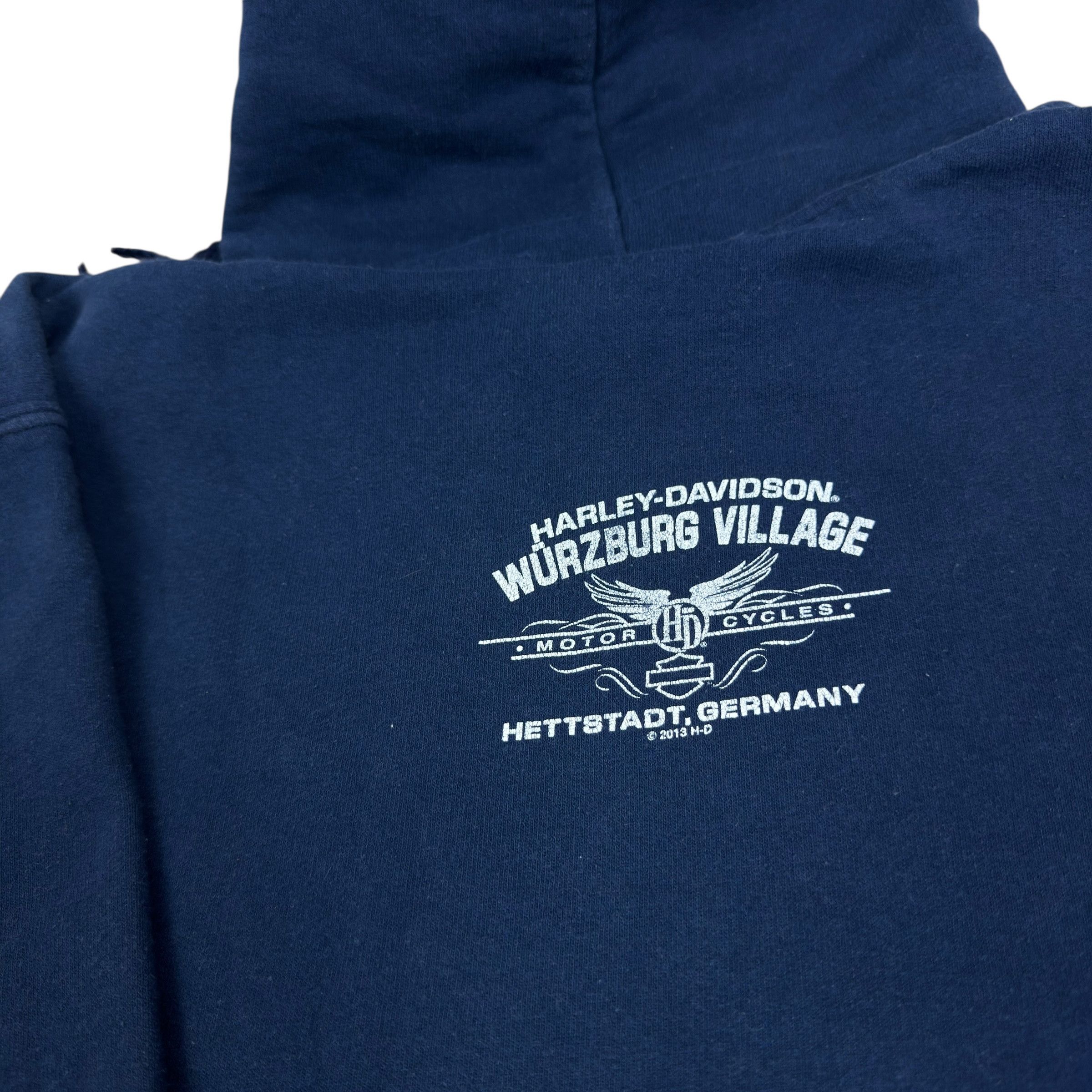 Harley Davidson Harley-Davidson Men's Blue Cotton Pullover Hoodie S (34-36) Size US S / EU 44-46 / 1 - 10 Thumbnail