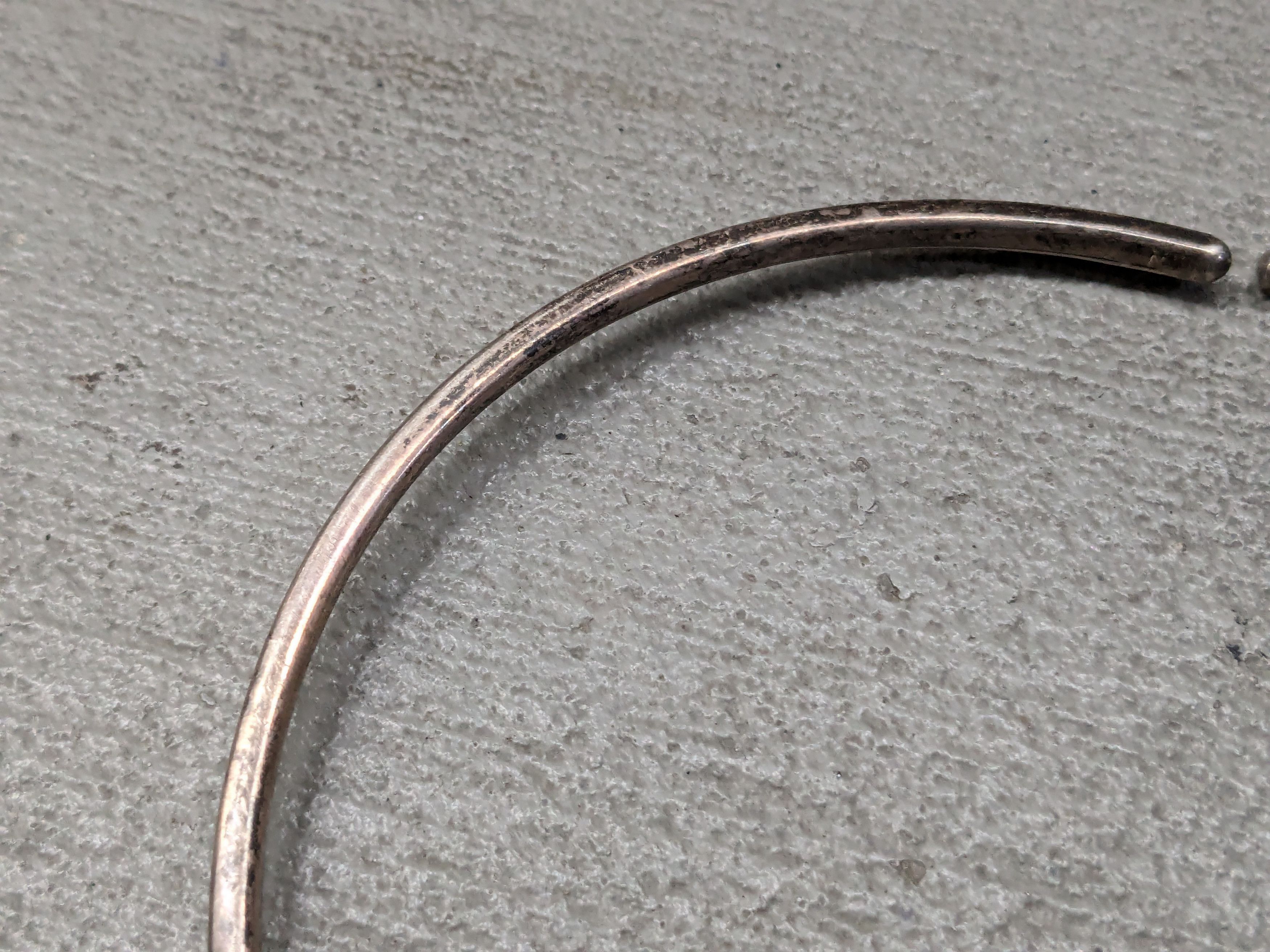 Other Vintage Sterling Silver Collar Necklace Choker 13" Y2K Size ONE SIZE - 4 Thumbnail