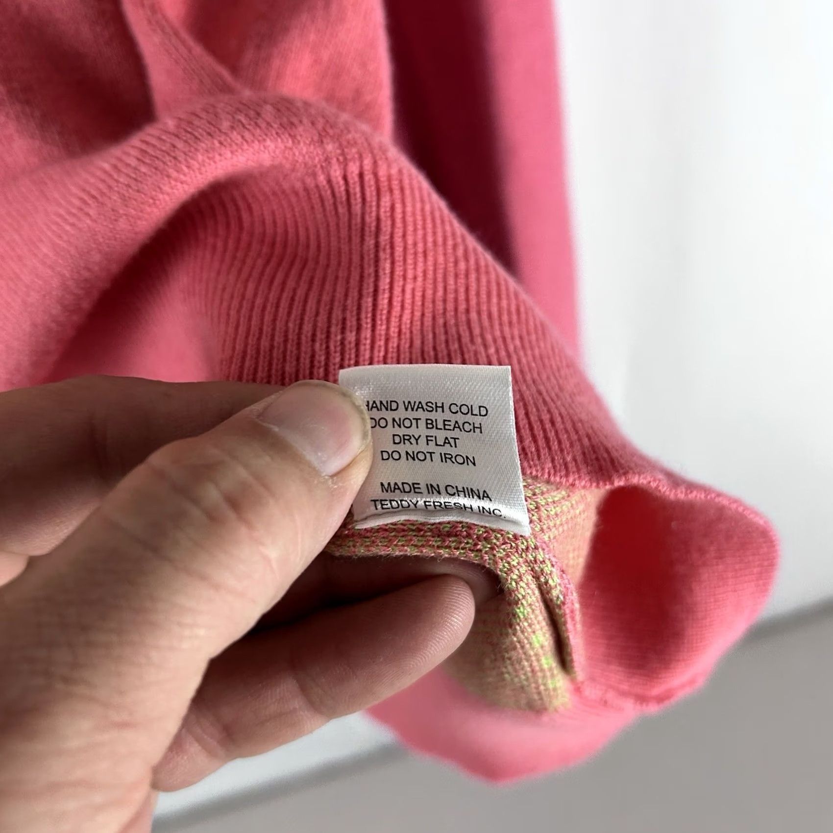 Teddy Fresh Teddy Fresh Sweater Women's Large Pink Revenge Of The Ted Streetwear Pullover Crew Neck Knit Long Sleeve Casual Size L / US 10 / IT 46 - 7 Thumbnail