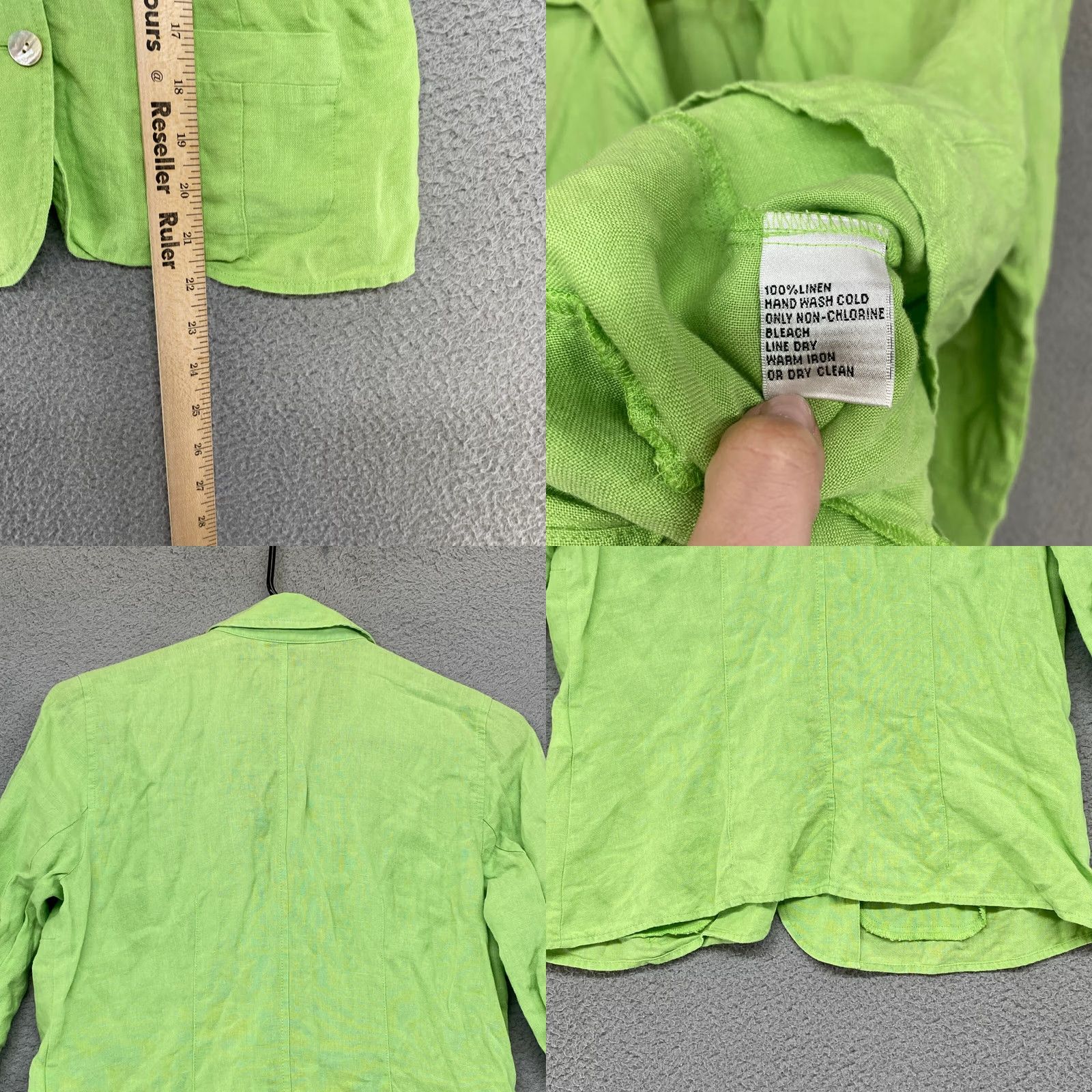 Talbots Talbots Linen Jacket / Top Green Button 8 Pockets Womens Regular Size M / US 6-8 / IT 42-44 - 8 Thumbnail