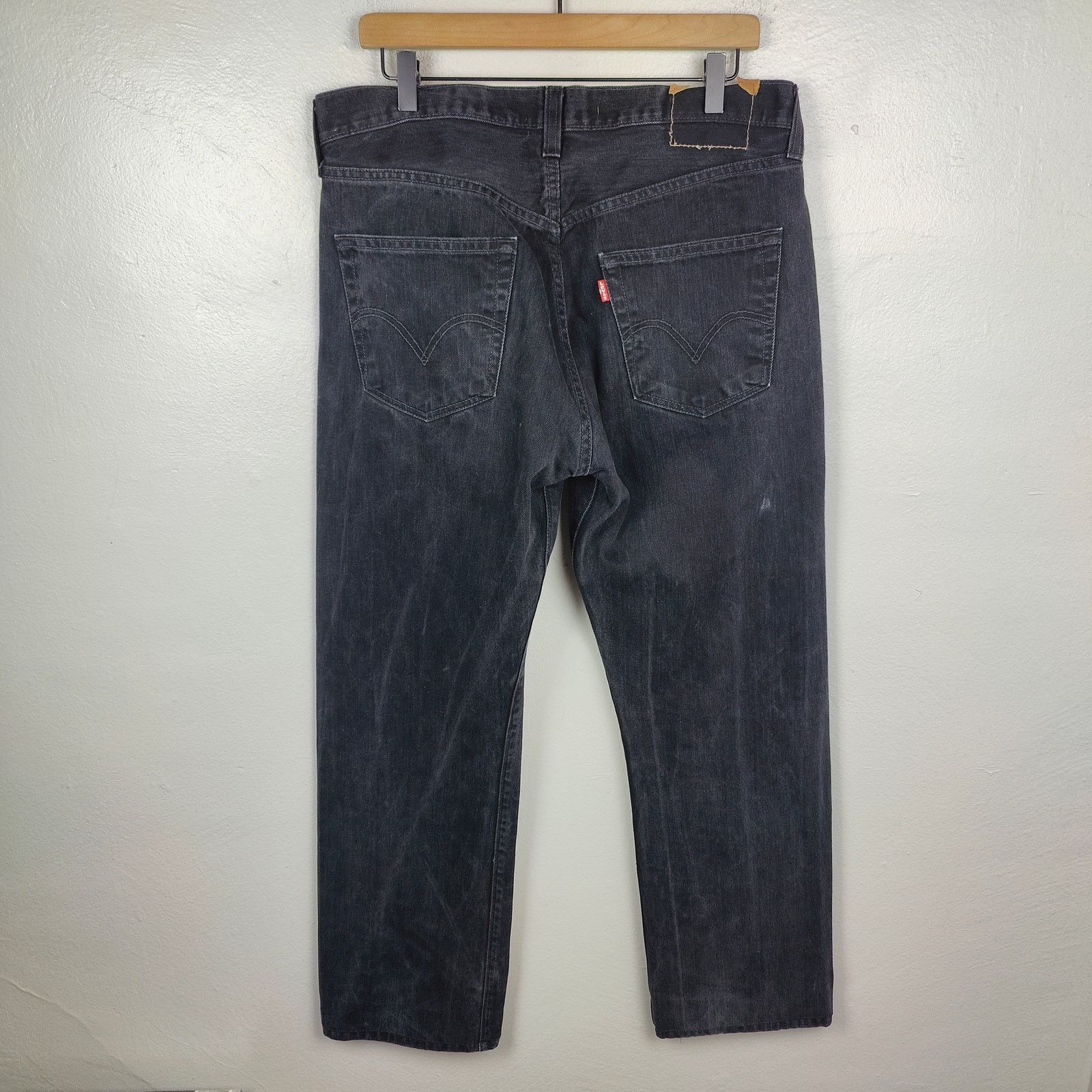 Levi's Vintage Y2K Levi's 501 Jeans Mens 36x34 Black Straight Leg Size US 36 / EU 52 - 5 Thumbnail