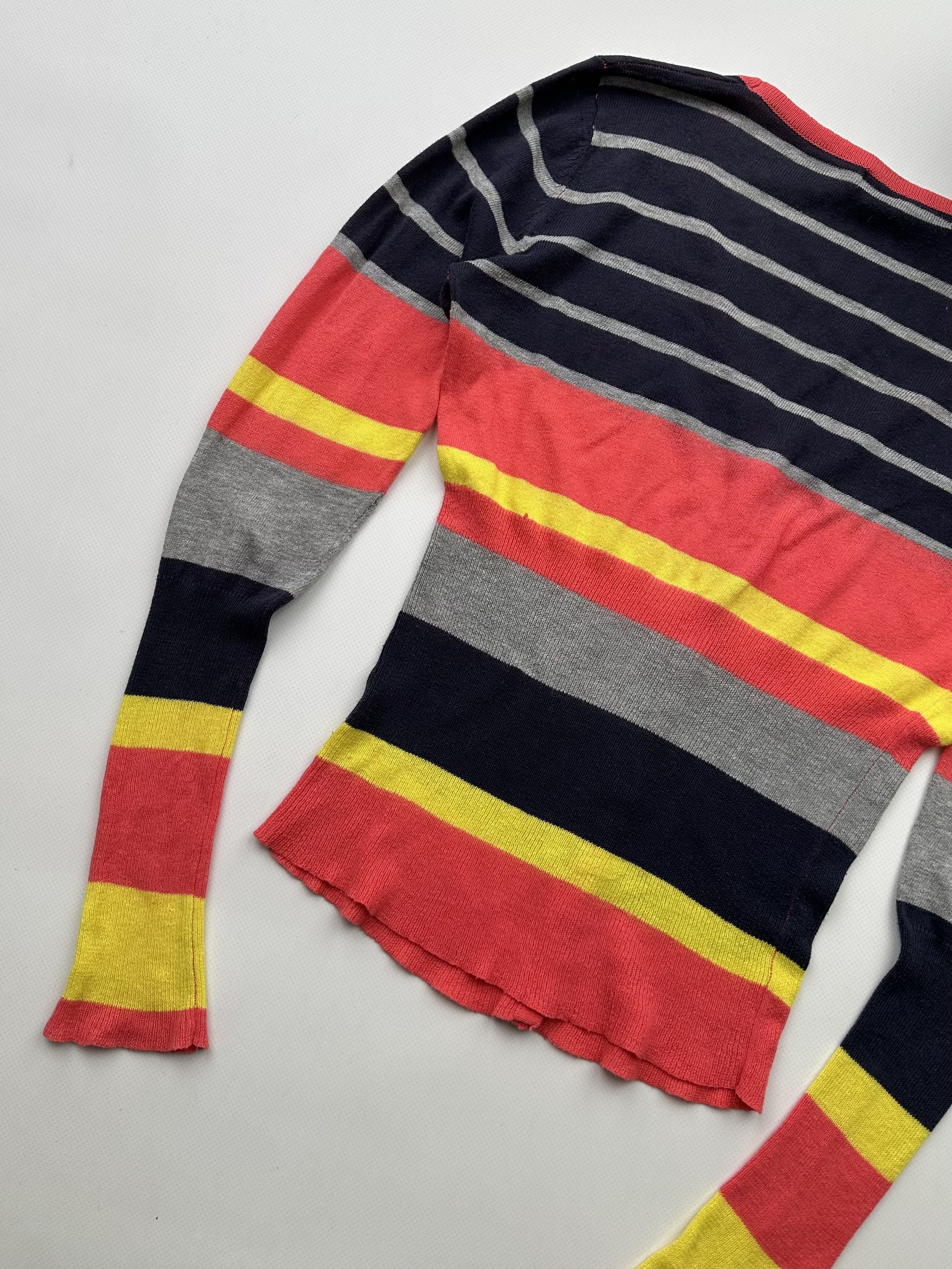Armani Exchange Armani Exchange Vintage Striped Buttons Sweater (502) Size S / US 4 / IT 40 - 7 Thumbnail