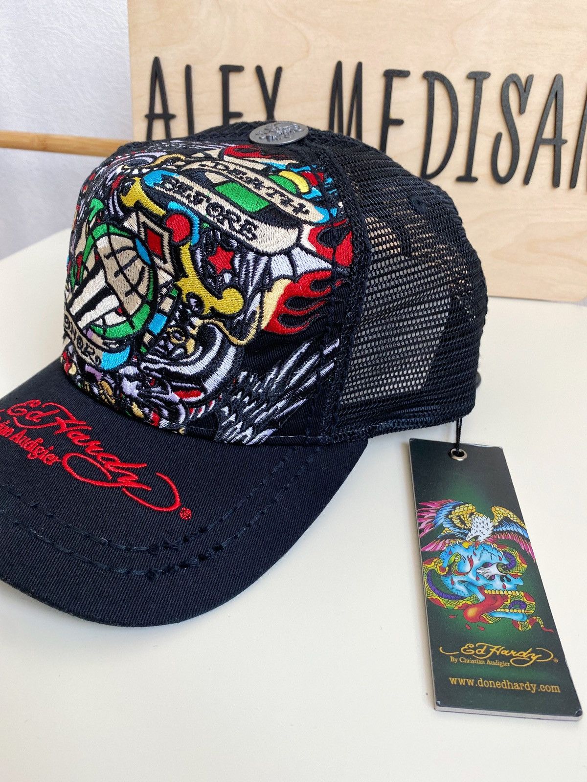 Ed Hardy Ed Hardy Cristian Audigier Death before dollars cap Size ONE SIZE - 1 Thumbnail