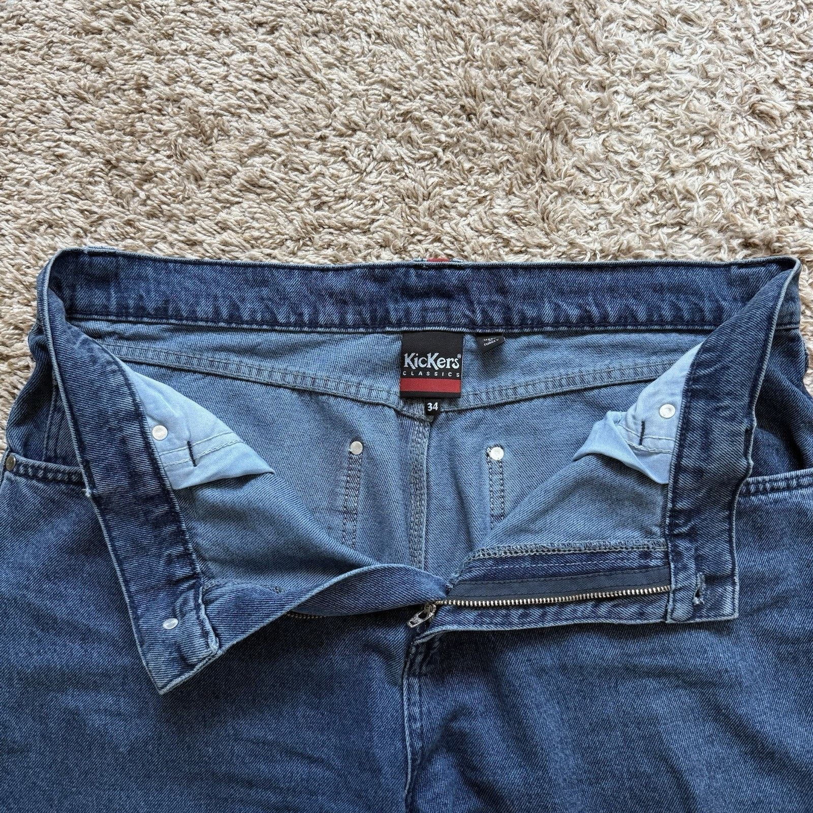 Kickers Kickers UK Denim Baggy Indigo Blue Jeans Pants Wom Size 34 Size 34" / US 12 / IT 48 - 4 Thumbnail