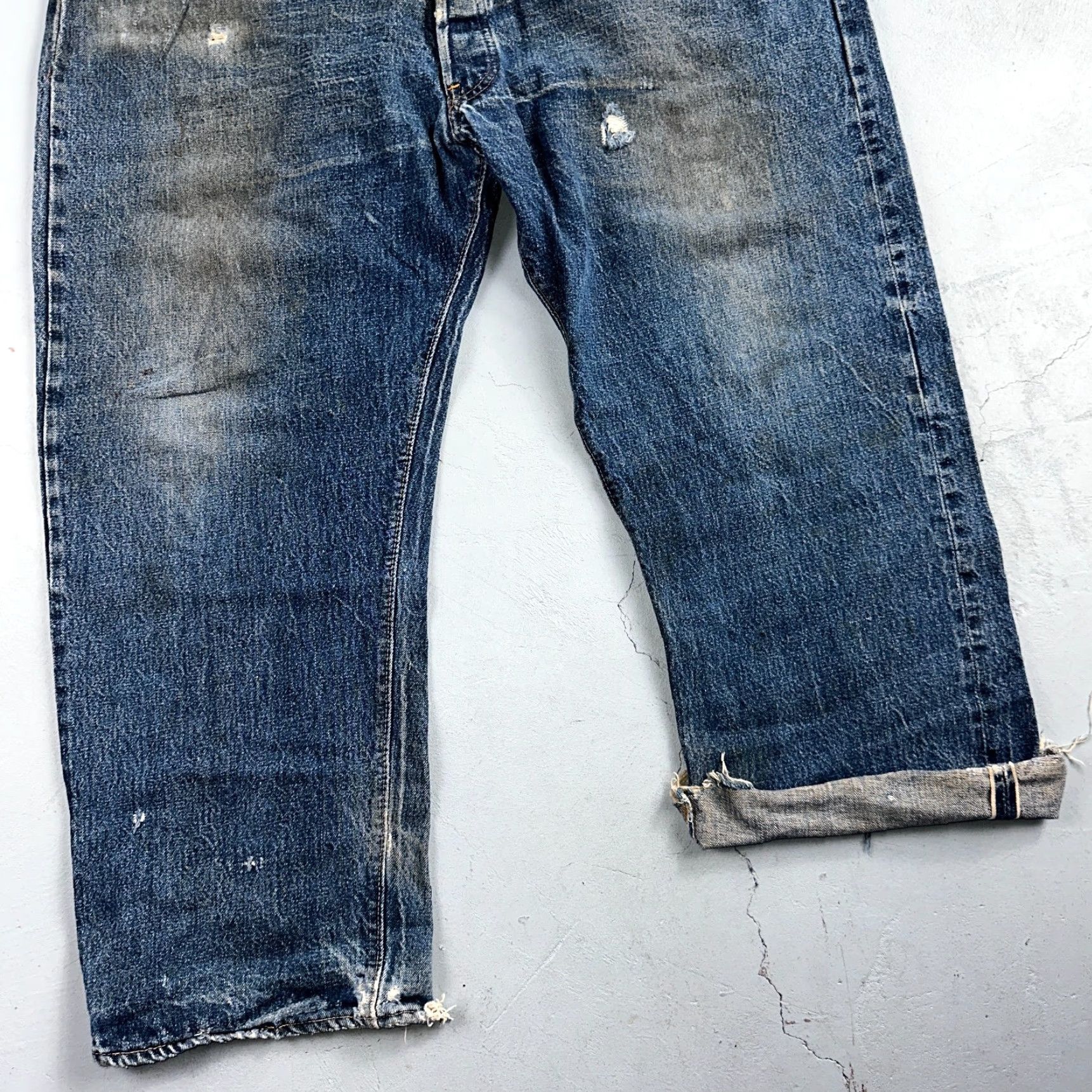 Levi's VINTAGE Levi's 501 Jeans Men Large XX 70s USA Selvedge Distressed Straight Cotton Blue Casual Size US 32 / EU 48 - 3 Thumbnail