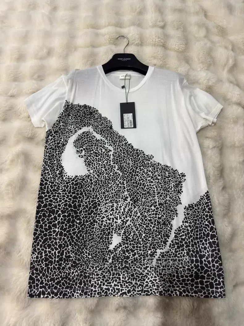 Saint Laurent Paris Saint Laurent Paris Original White Leopard Print Short Sle Size US M / EU 48-50 / 2 - 1 Thumbnail