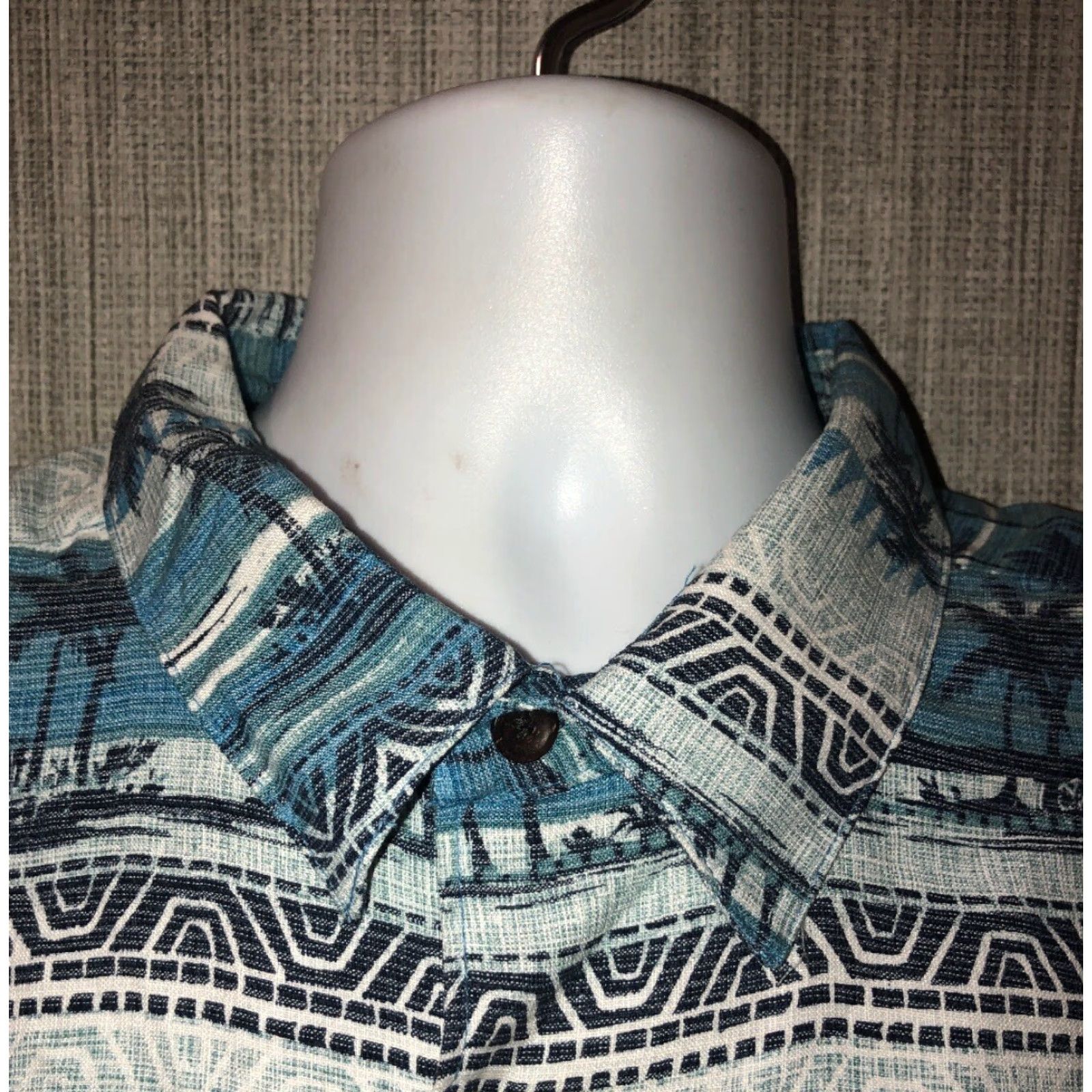 Quiksilver VINTAGE Quiksilver Mens Shirt Palm Tree Print Blue Short Sleeve Button Front L Size US L / EU 52-54 / 3 - 3 Thumbnail