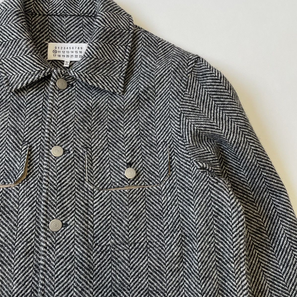 Maison Margiela A/W 19 ‘Chevron Wool’ Trucker Jacket Size US M / EU 48-50 / 2 - 7 Thumbnail