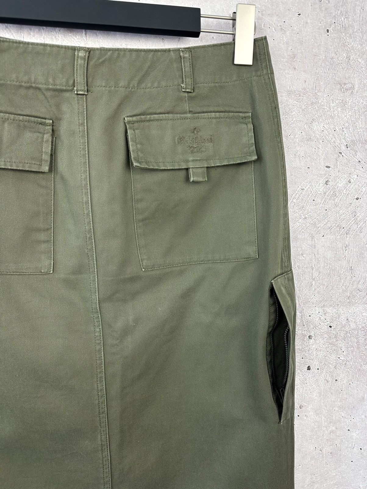 Japanese Brand × Vintage Neighborhood NYC Khaki Cargo Zipper Cotton Long Skirt Size 38" / US 16 / IT 52 - 7 Thumbnail