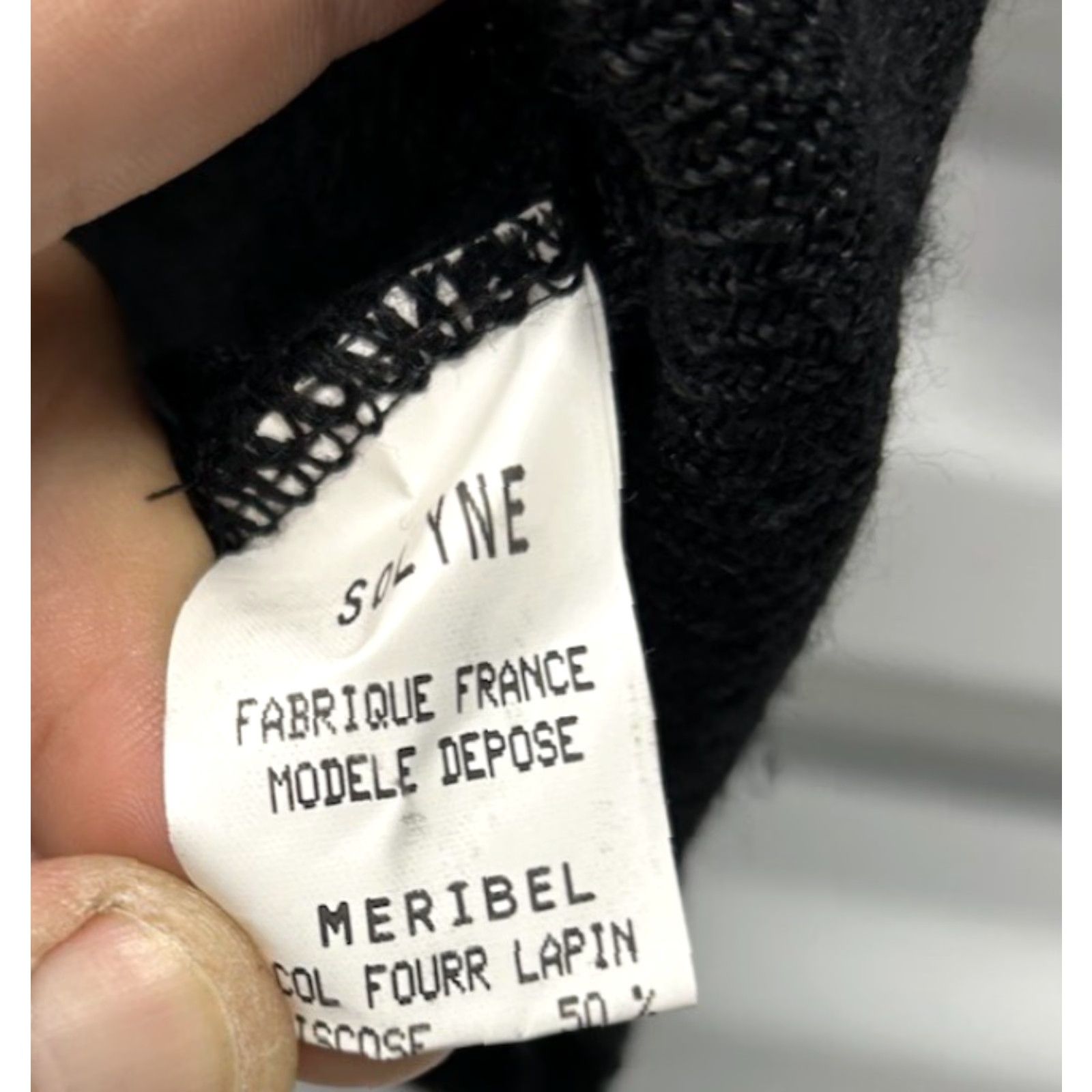 Vintage VINTAGE Solyne Paris Sweater Women Black Rhinestone Square Neck 3/4 Sleeve Knit MadeInFrance S Pullover Size S / US 4 / IT 40 - 7 Thumbnail