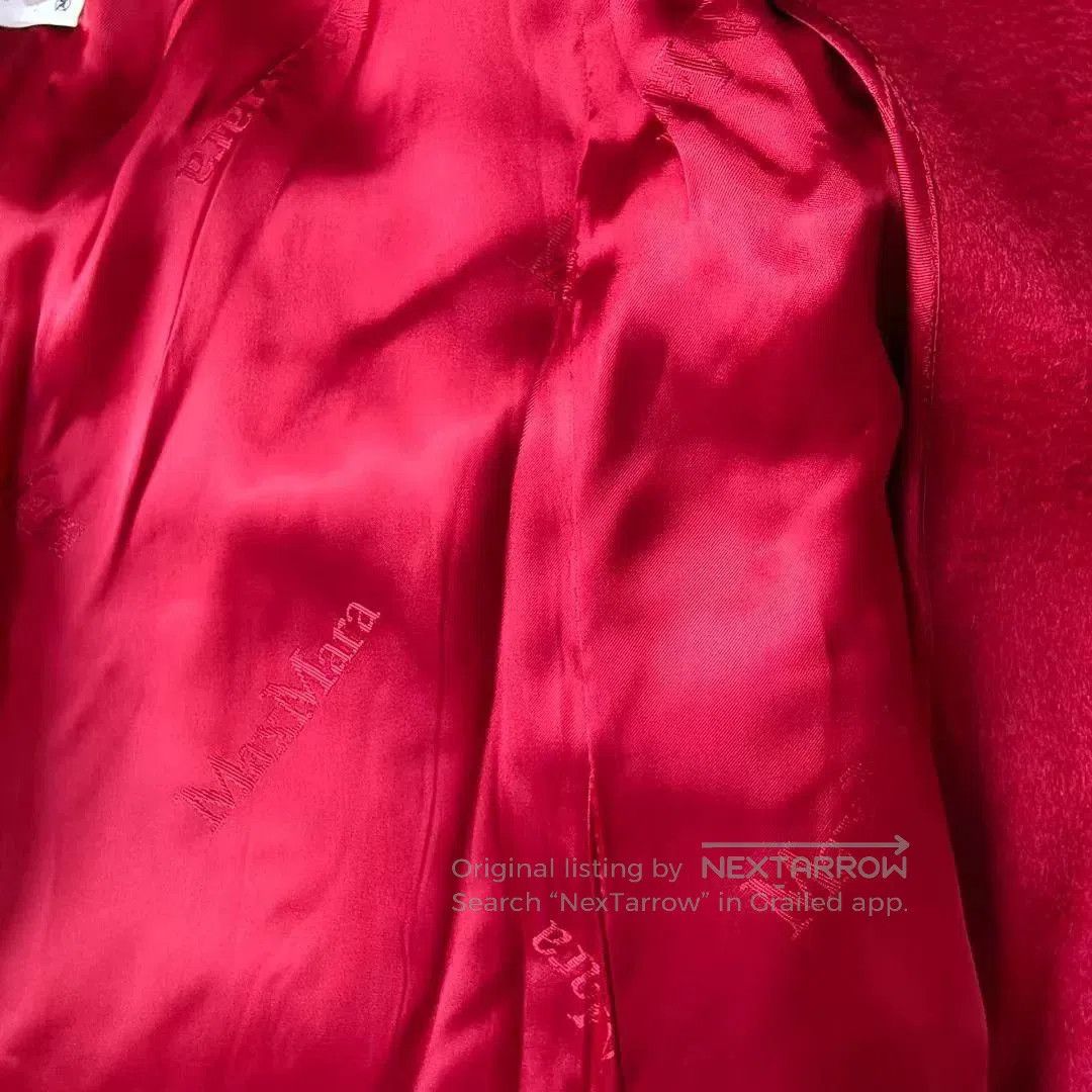 Other MaxMara Red Solid Lapel Belted Coat. Size US M / EU 48-50 / 2 - 5 Thumbnail