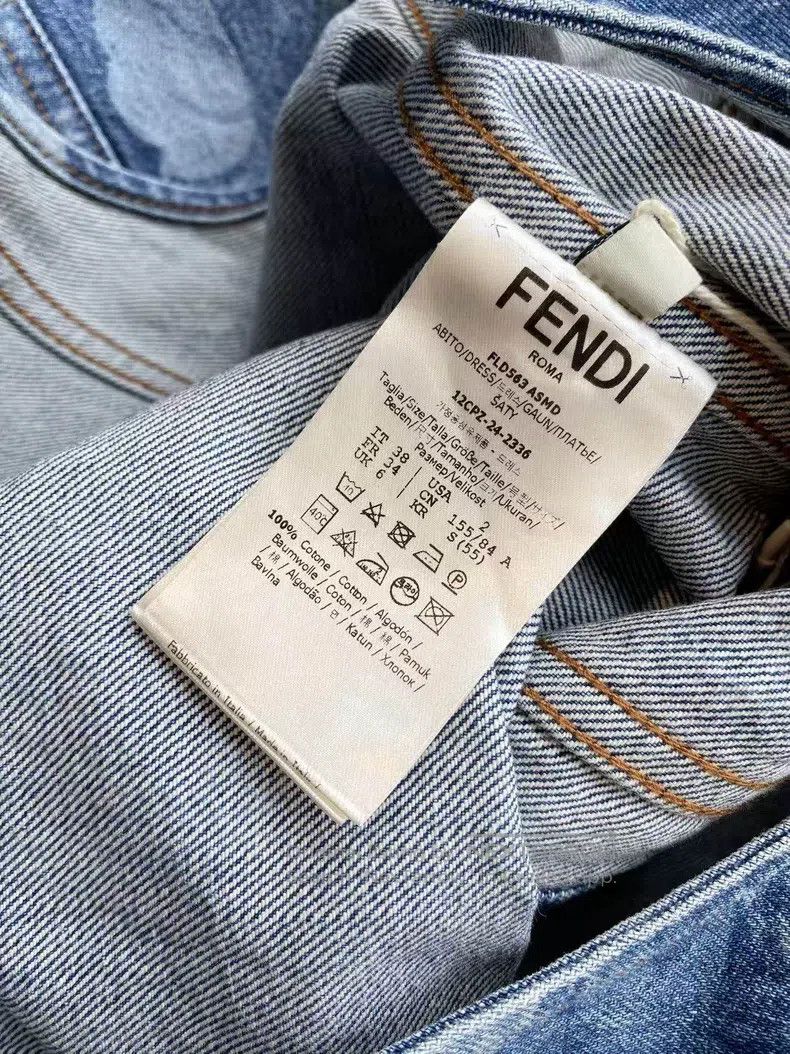 Fendi Fendi Blue Denim Dress Size XS / US 0-2 / IT 36-38 - 6 Thumbnail