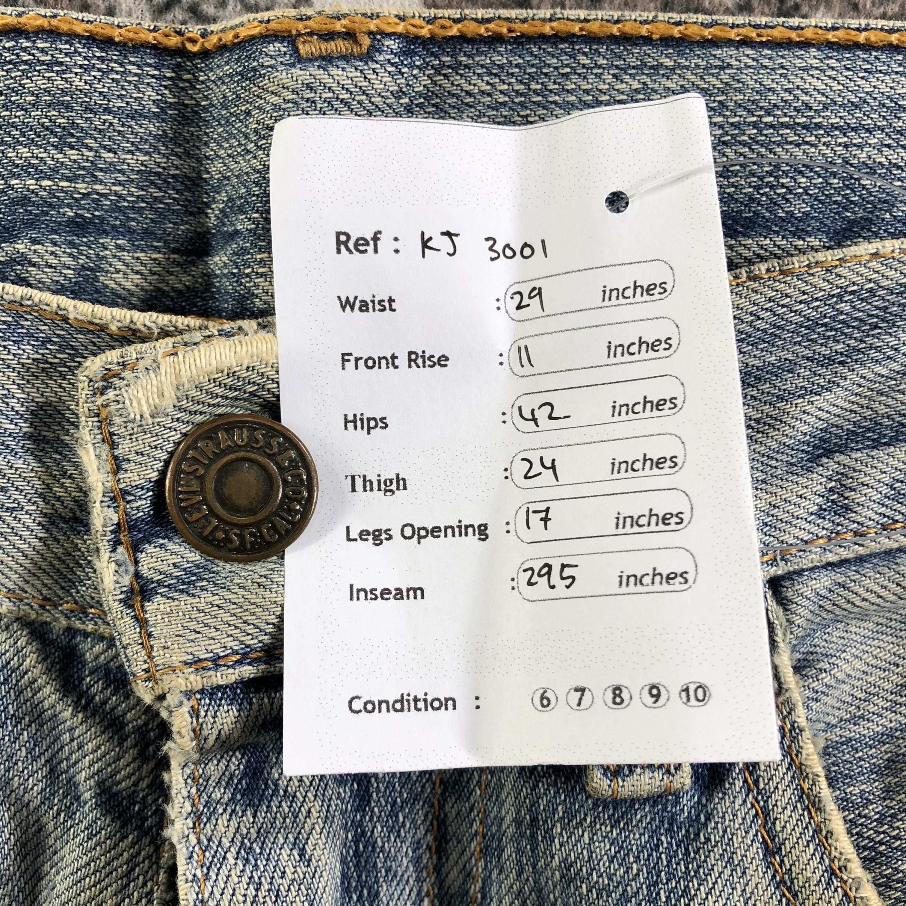 Levi's Vintage Levis 502 Jeans Distressed Denim KJ3001 Size US 29 - 11 Thumbnail