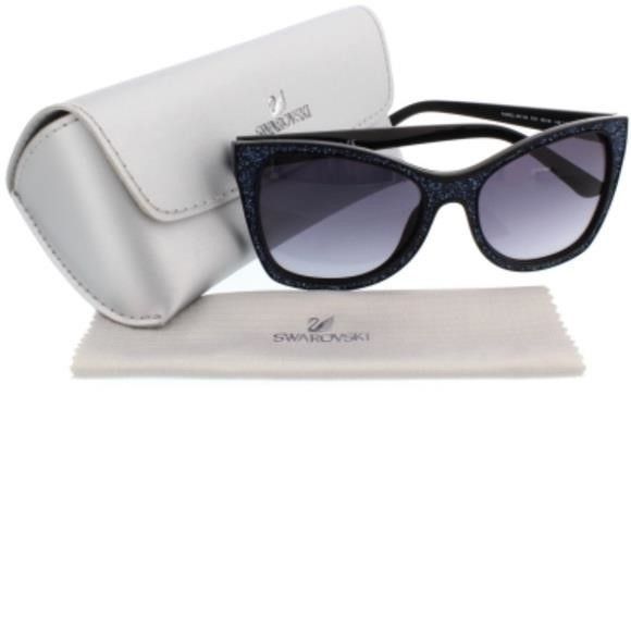 Swarovski SWAROVSKI SK0109 001 Black / Dark Gray 56mm Sunglasses Size ONE SIZE - 8 Thumbnail