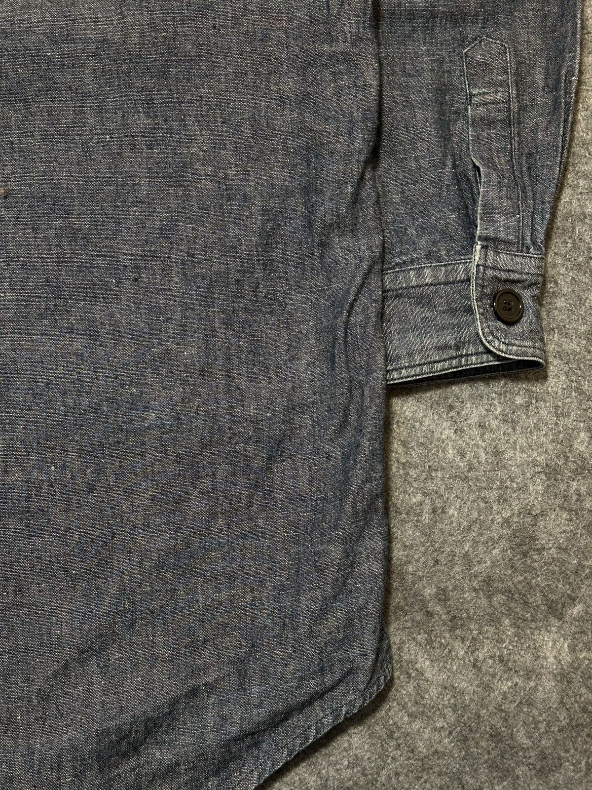 Y's for Men vintage YS Japanese denim work shirt in black. Size US XL / EU 56 / 4 - 6 Thumbnail